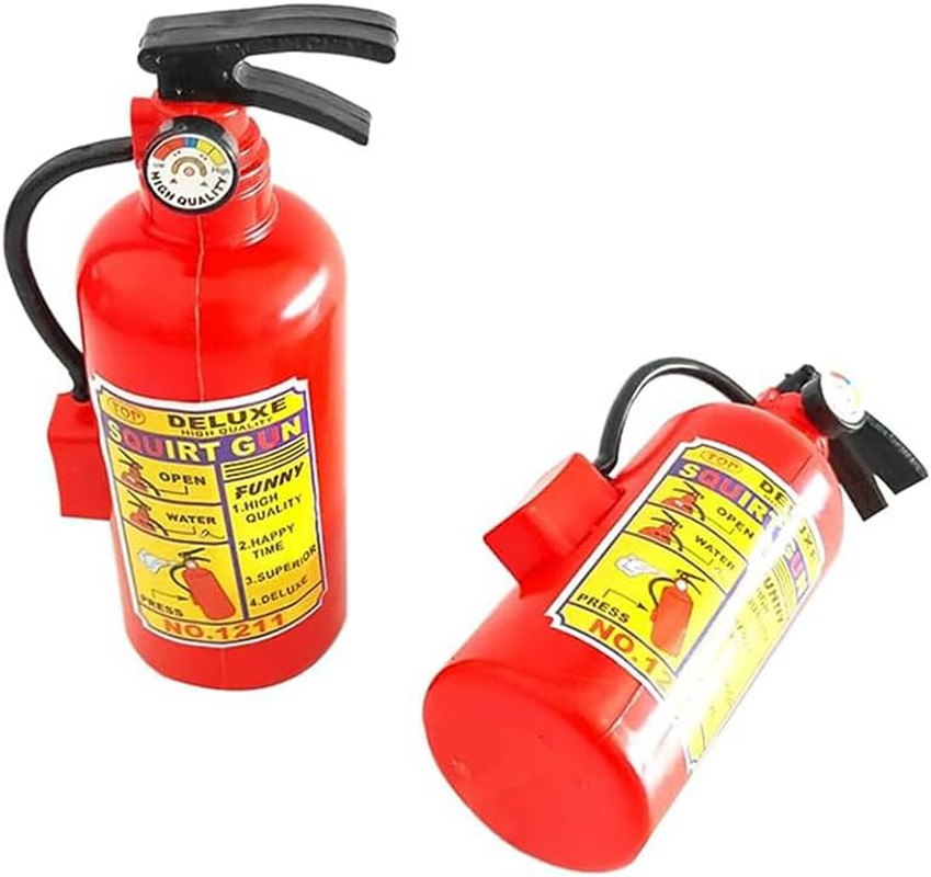 3Pcs Realistic Fire Extinguisher Toys, 4 Inches Refillable Firefighter Water Squ