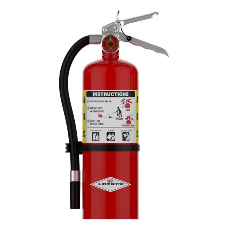 ABC Dry Chemical Fire Extinguisher Class A B C All Metal Valve W/ Bracket New