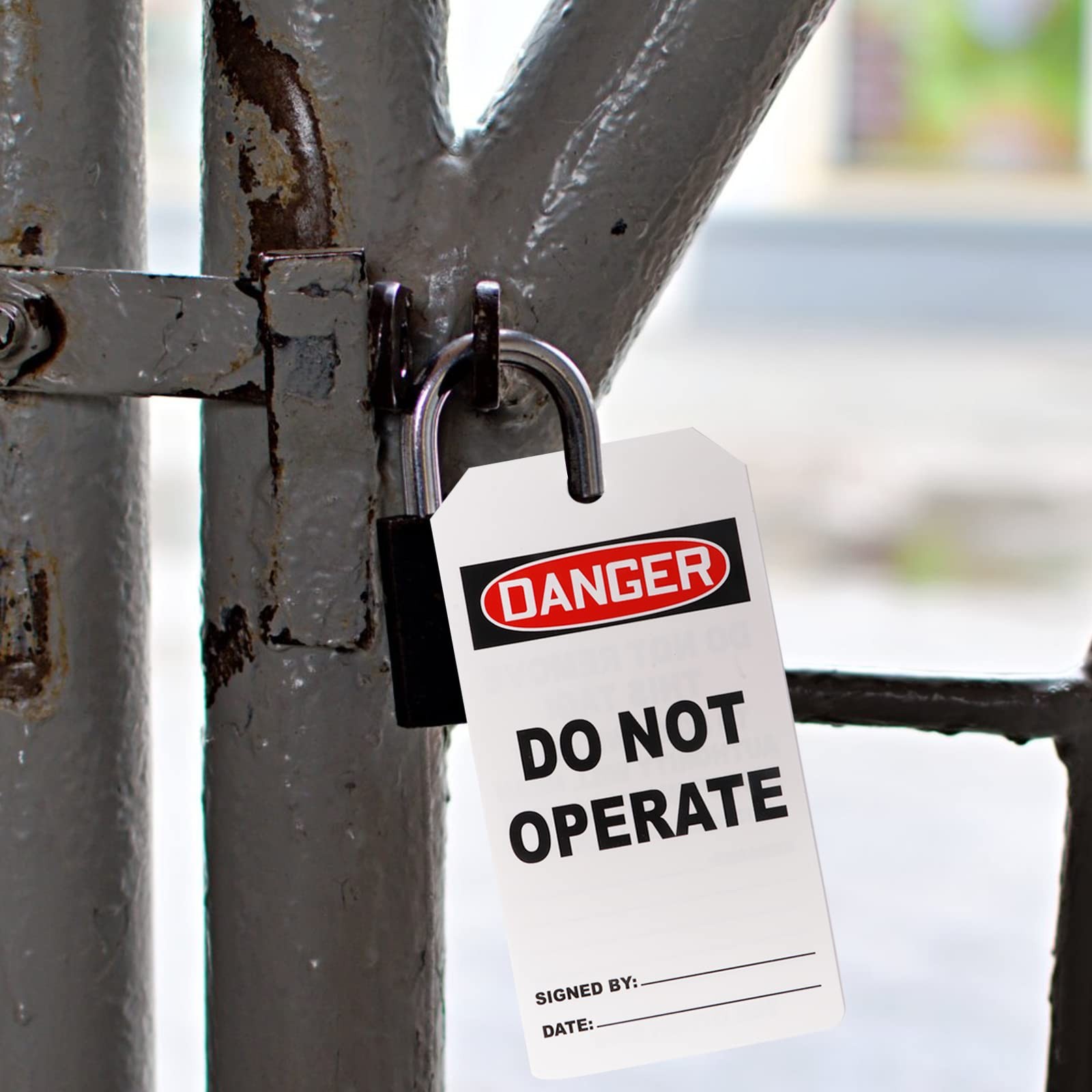 Red Danger Tags, Do Not Operate Tags with 25 Zip Ties, Do Not Remove The Tag …