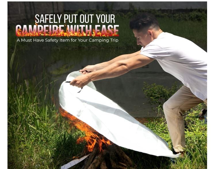 LARGE Fiberglass Fire Blanket, House Kitchen Office Grill Car Emergency Safety