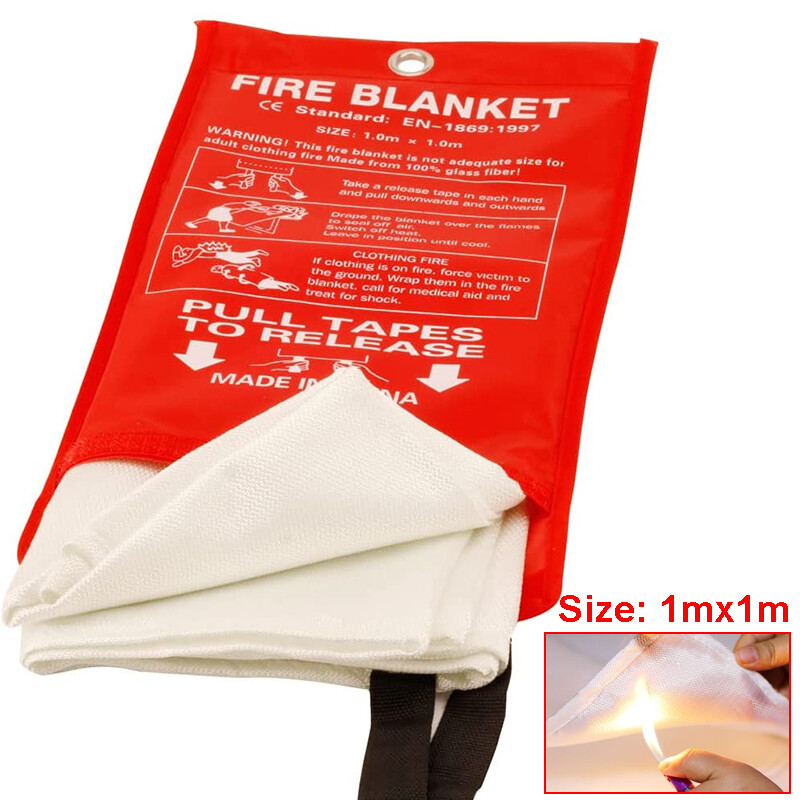 8X Large Fire Blanket Fiberglass Prepared Emergency 39”x39” Retardant Blankets