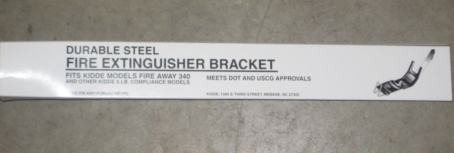 NEW Kidde Fire Extinguisher Metal Bracket. Model MB16R. #420119.