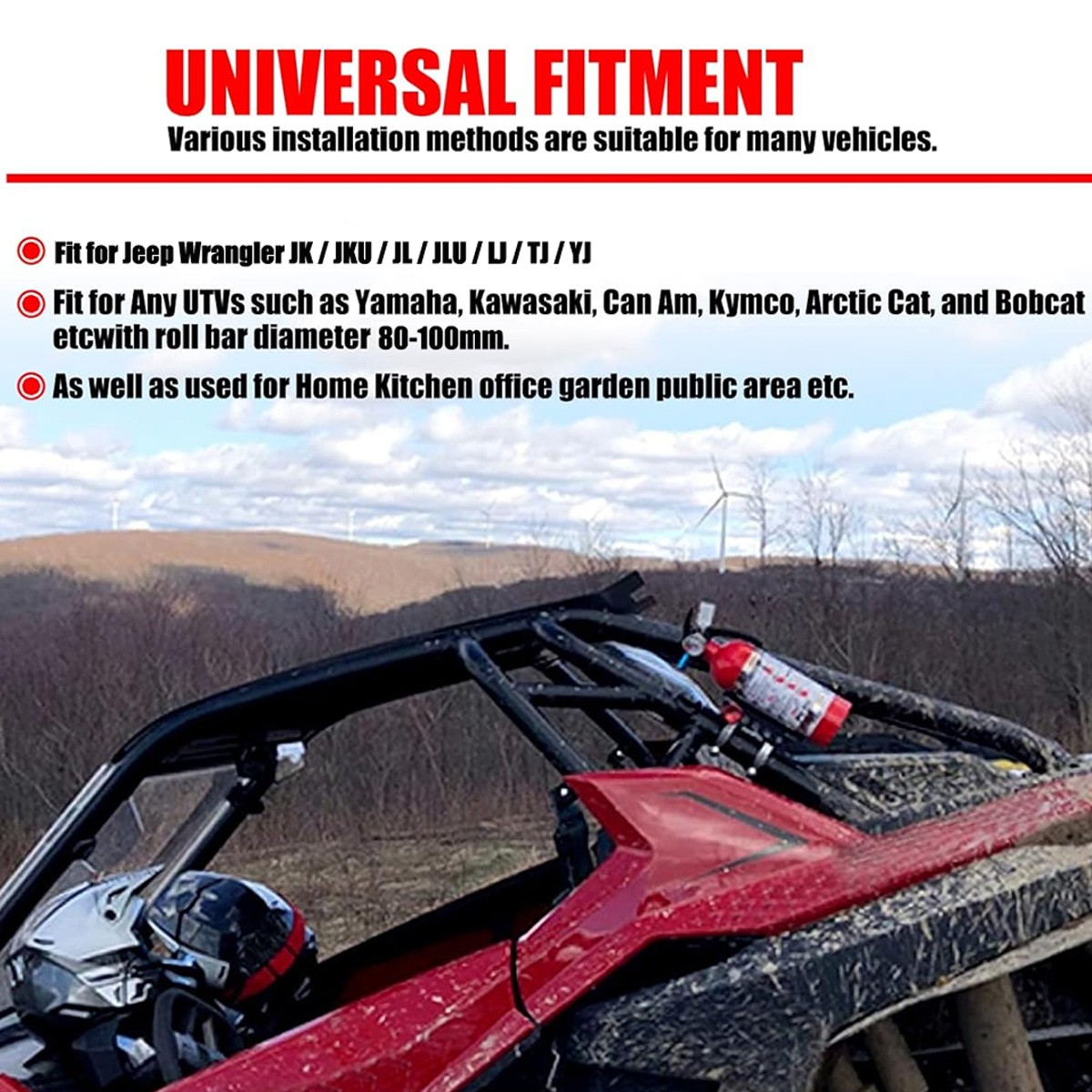 Car Fire Extinguisher Holder Mount Bracket Quick Release For Jeep Wrangler TJ JK