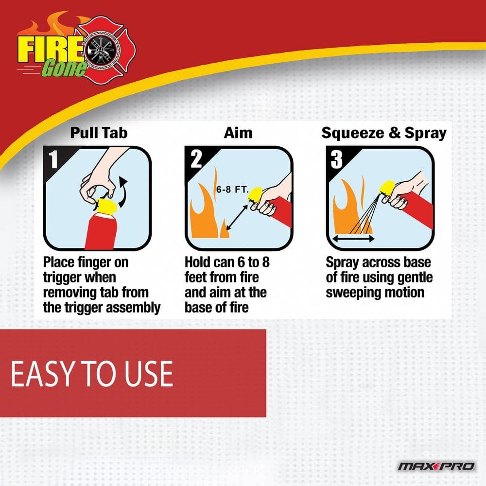 16 oz. Multi-Use Fire Extinguisher Spray – A:B:C Rated NEW