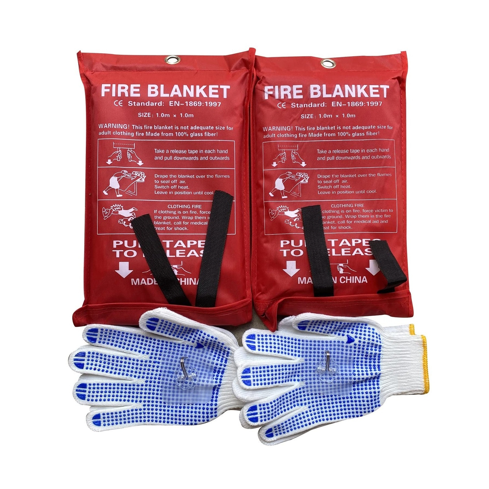 Fire Blanket For Home XL – 59 x 59 Fire Blankets Emergency For People Fire Re…