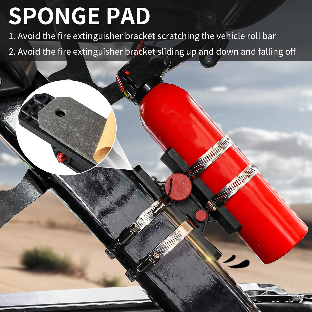 10PCS Quick Release Roll Bar Fire Extinguisher Mount Holder For Polaris Jeep