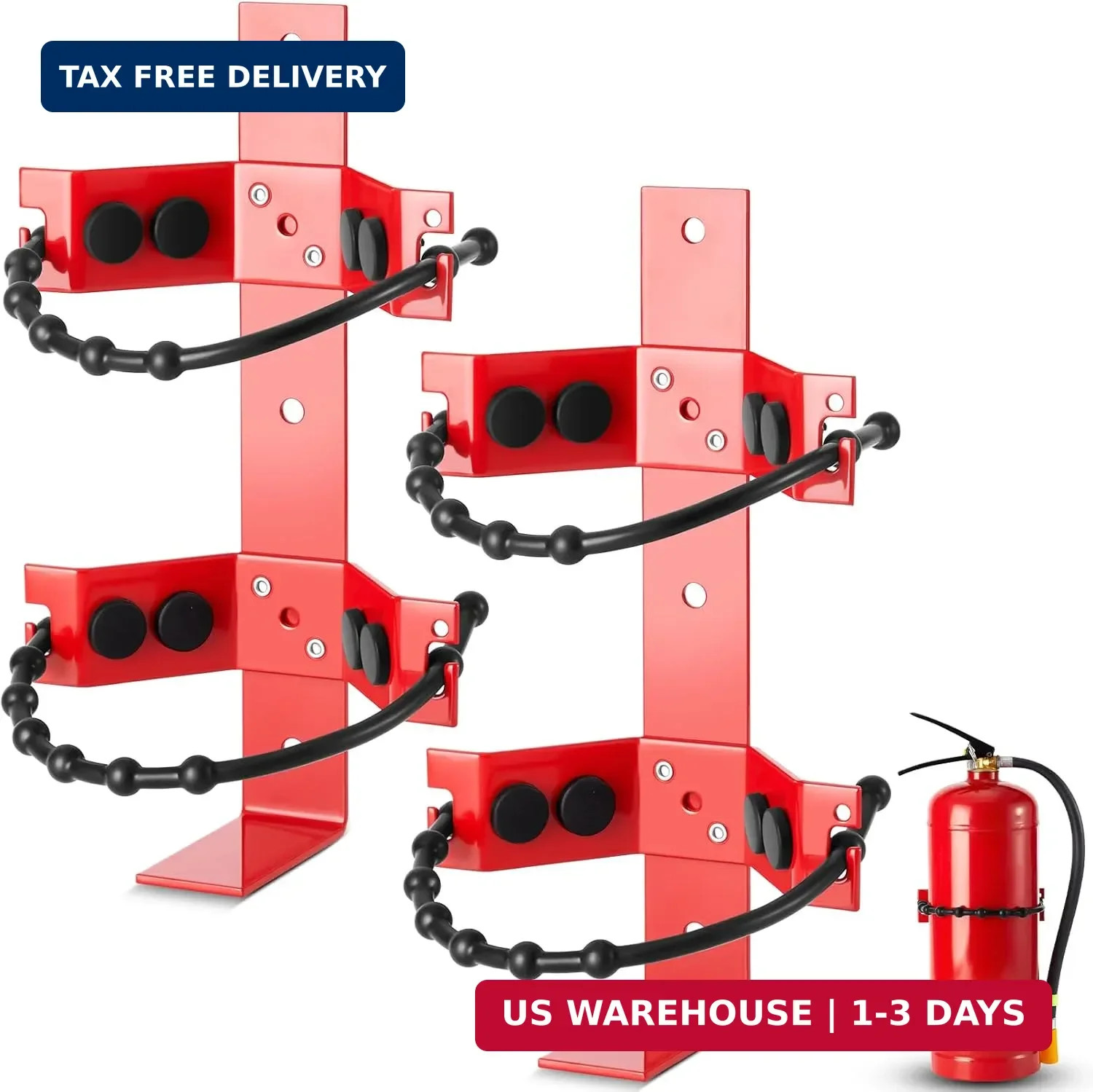 RattanView 2 Pcs Fire Extinguisher Mount Bracket Adjustable, Supports up to 2.5