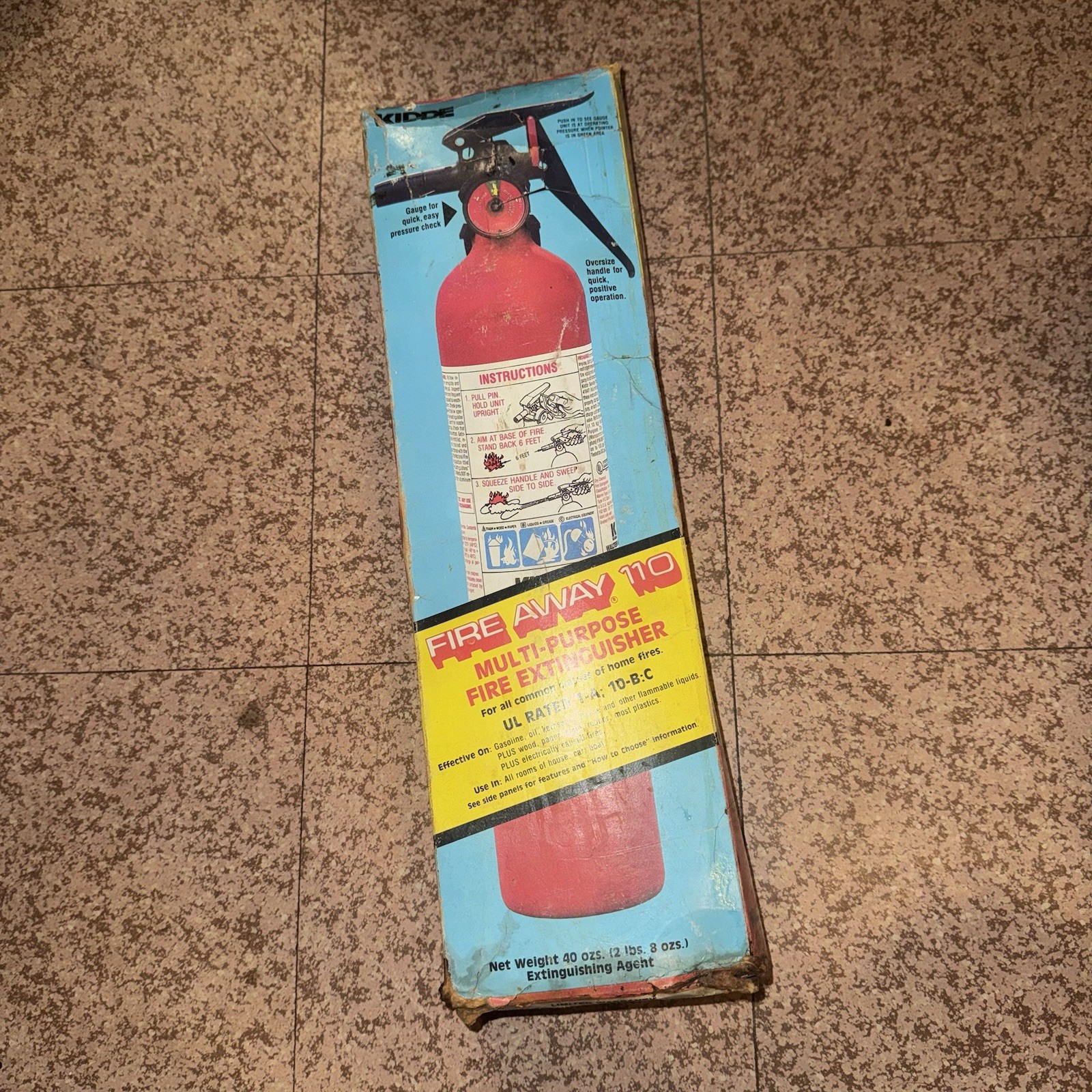 Kidde Fire Away 110 Multi-Purpose Fire Extinguisher UL DOT Rated