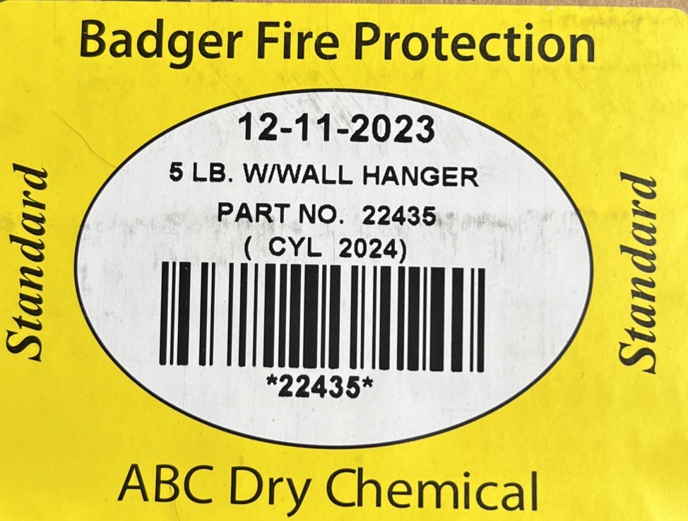 BADGER Standard ABC Multipurpose Dry Chemical Store Pressure Fire Extinguisher