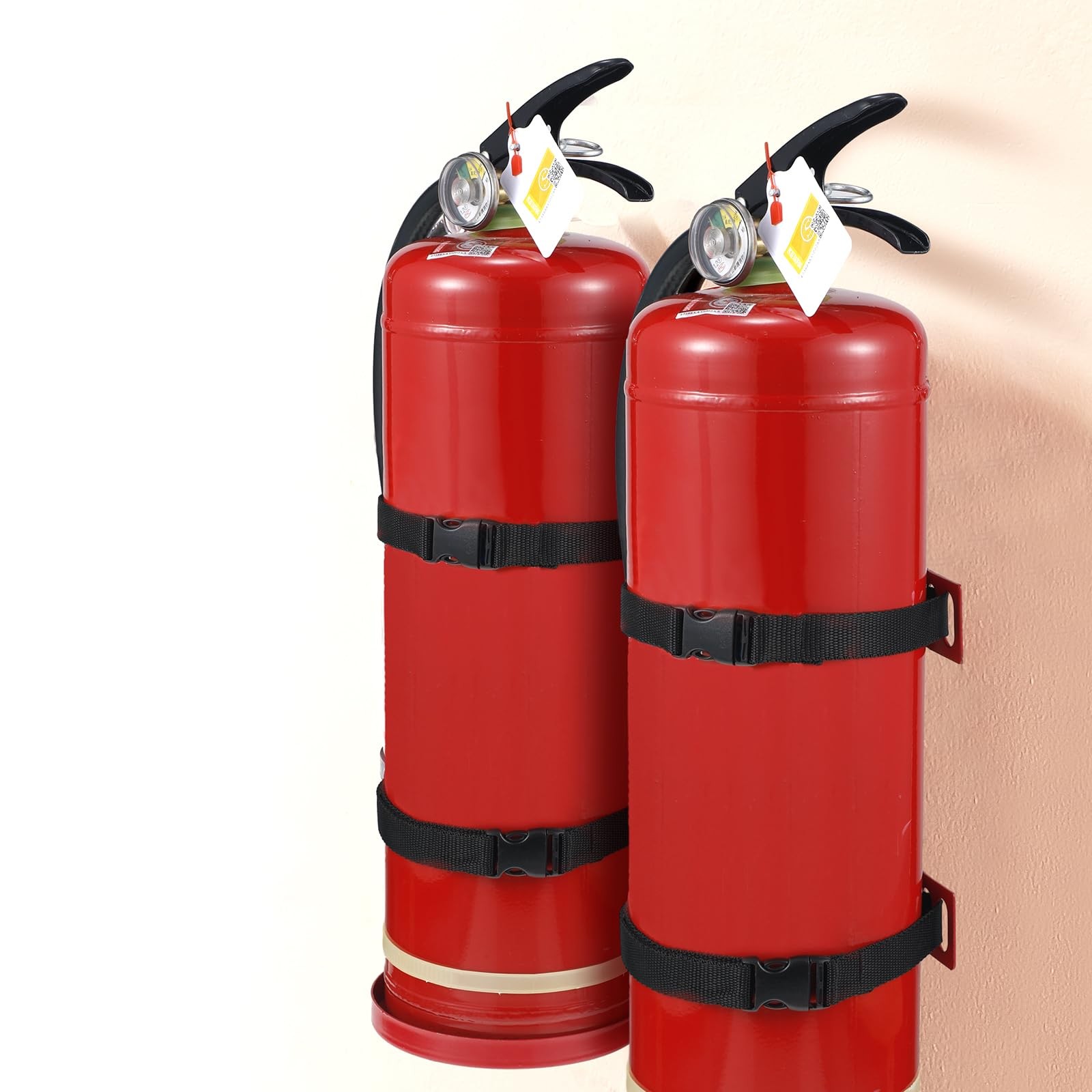 2 PCS Fire Extinguisher Metal Bracket Holder Wall Mount Fits 5 Pound Home RV