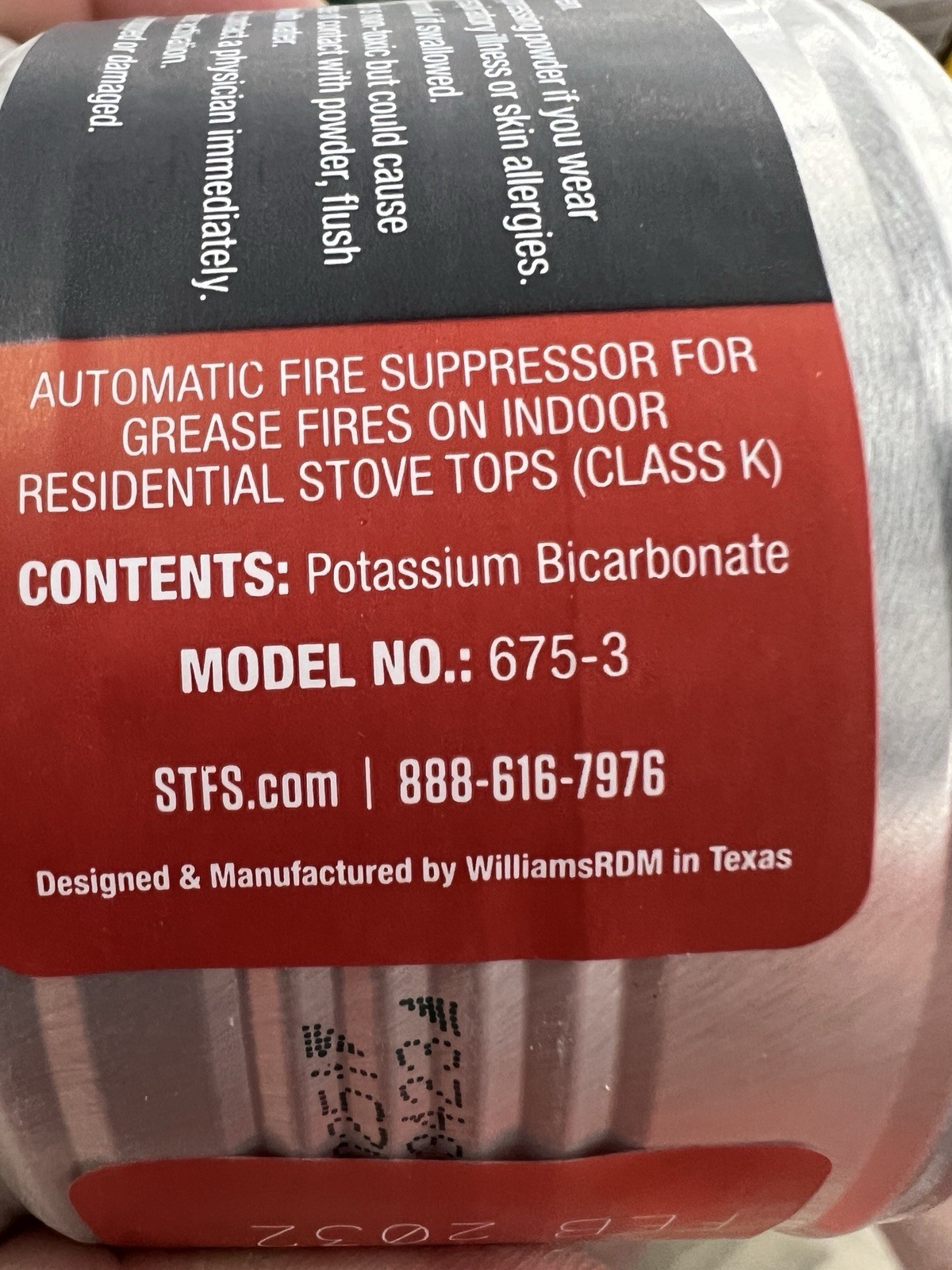 2 Pack StoveTop FireStop 675-3 RangeHood Fire Suppressor Expiration: 2/2032