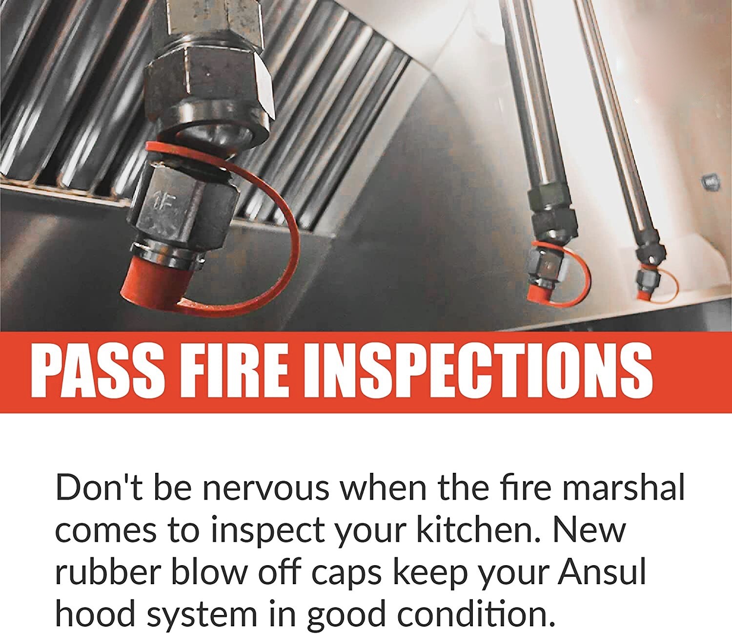🔥(100) PACK R102 STYLE FIRE SUPPRESSION SYSTEM RUBBER BLOW OFF NOZZLE CAPS🔥🧯