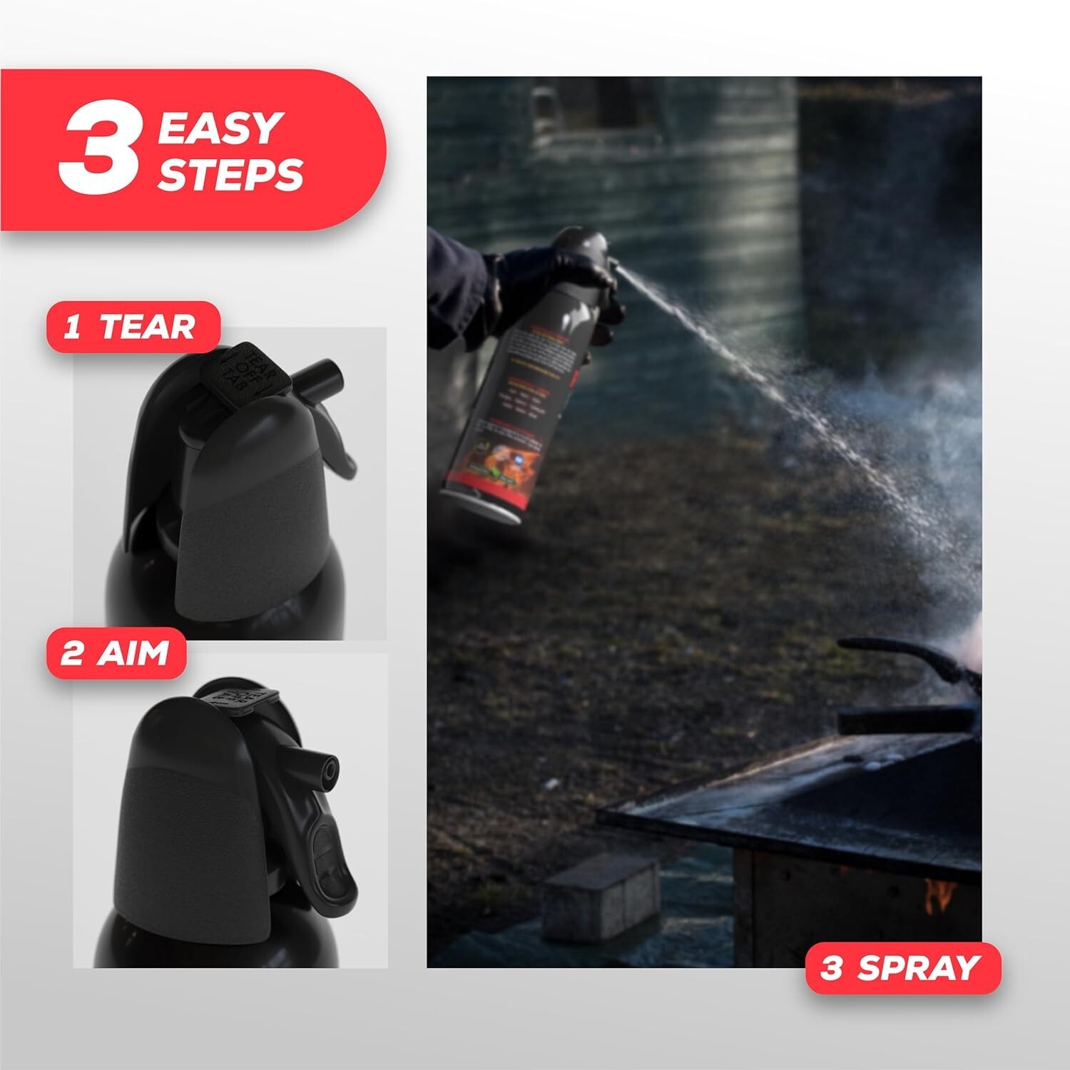 Fire Extinguisher for Home 1-Pack | Made in USA |Emergency Fire Spray …B28