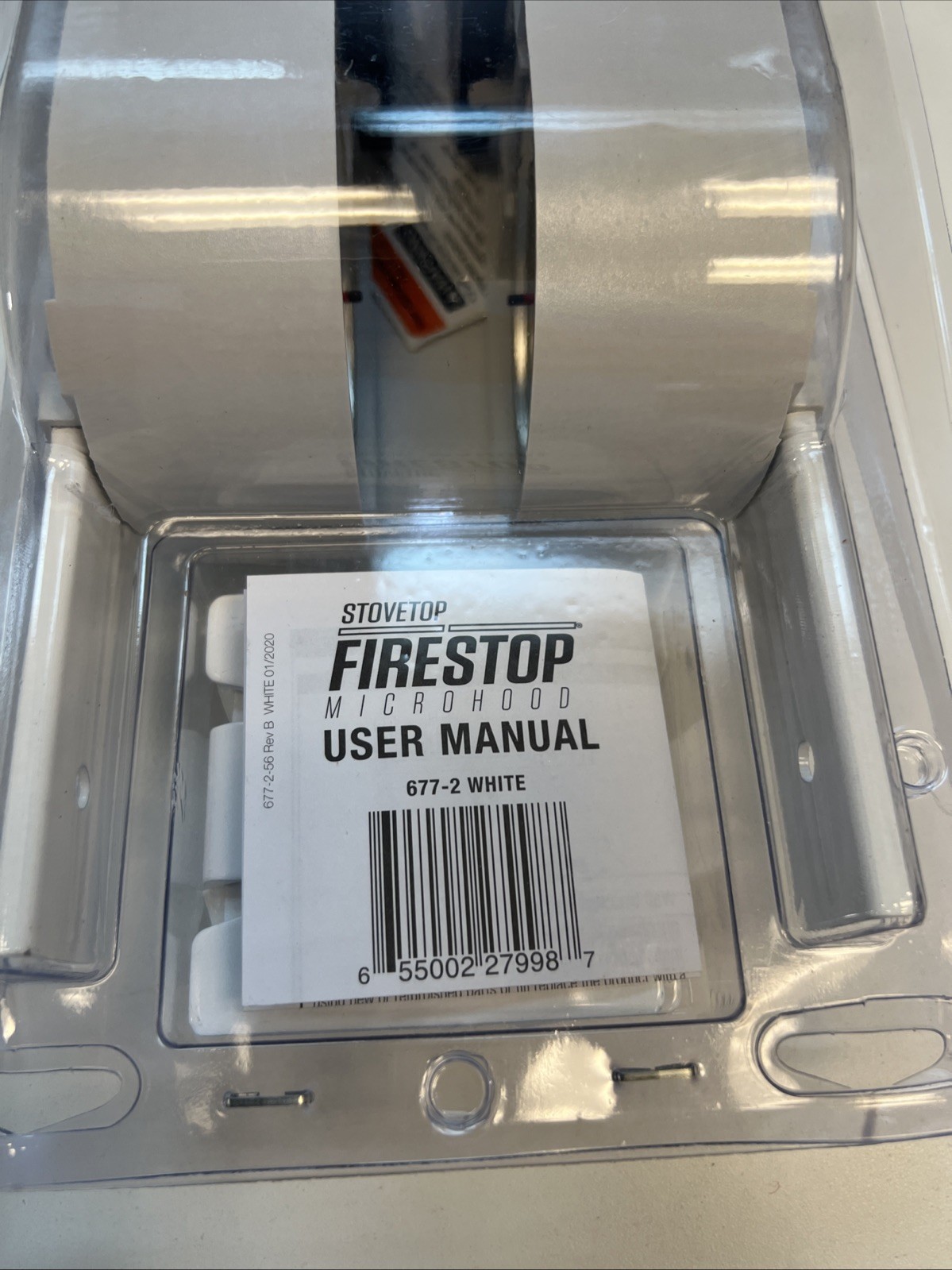 StoveTop FireStop Microhood 677-2 White Automatic Fire Extinguisher New Sealed