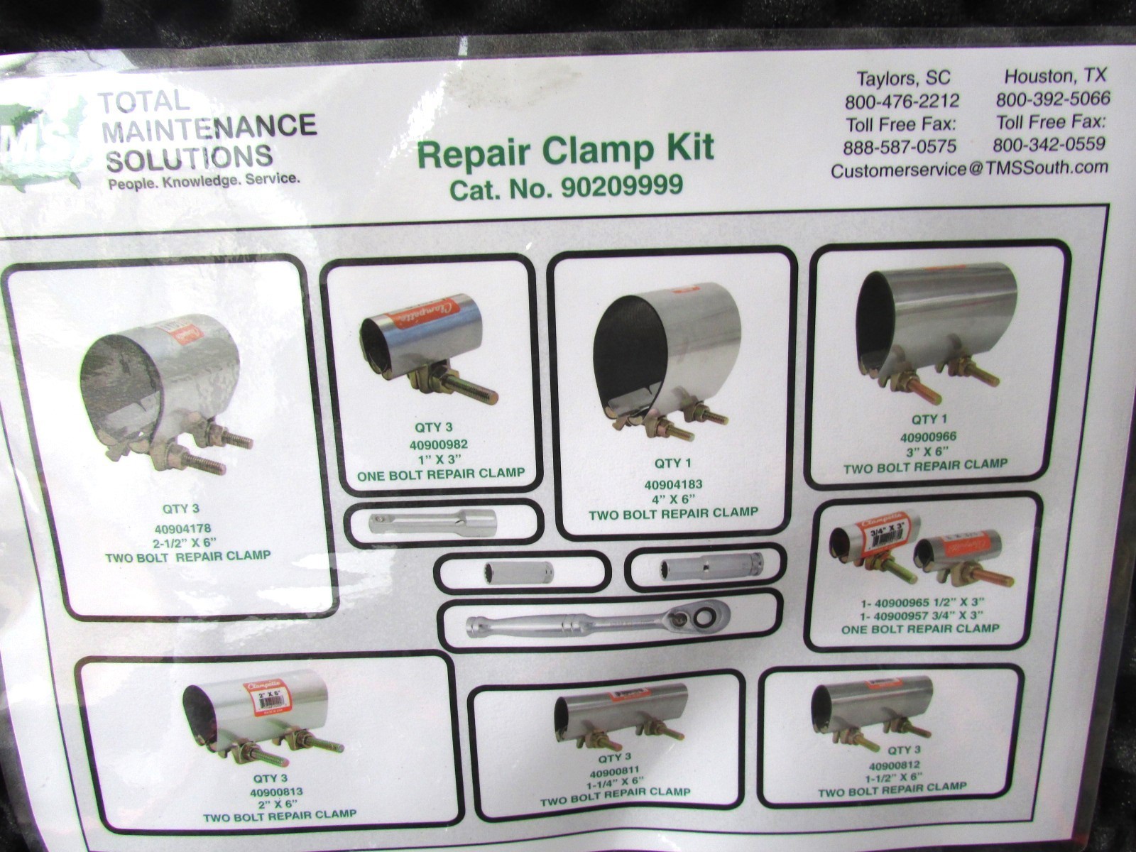 TMS Fire Suppression Leak Repair Clamp Kit 90209999