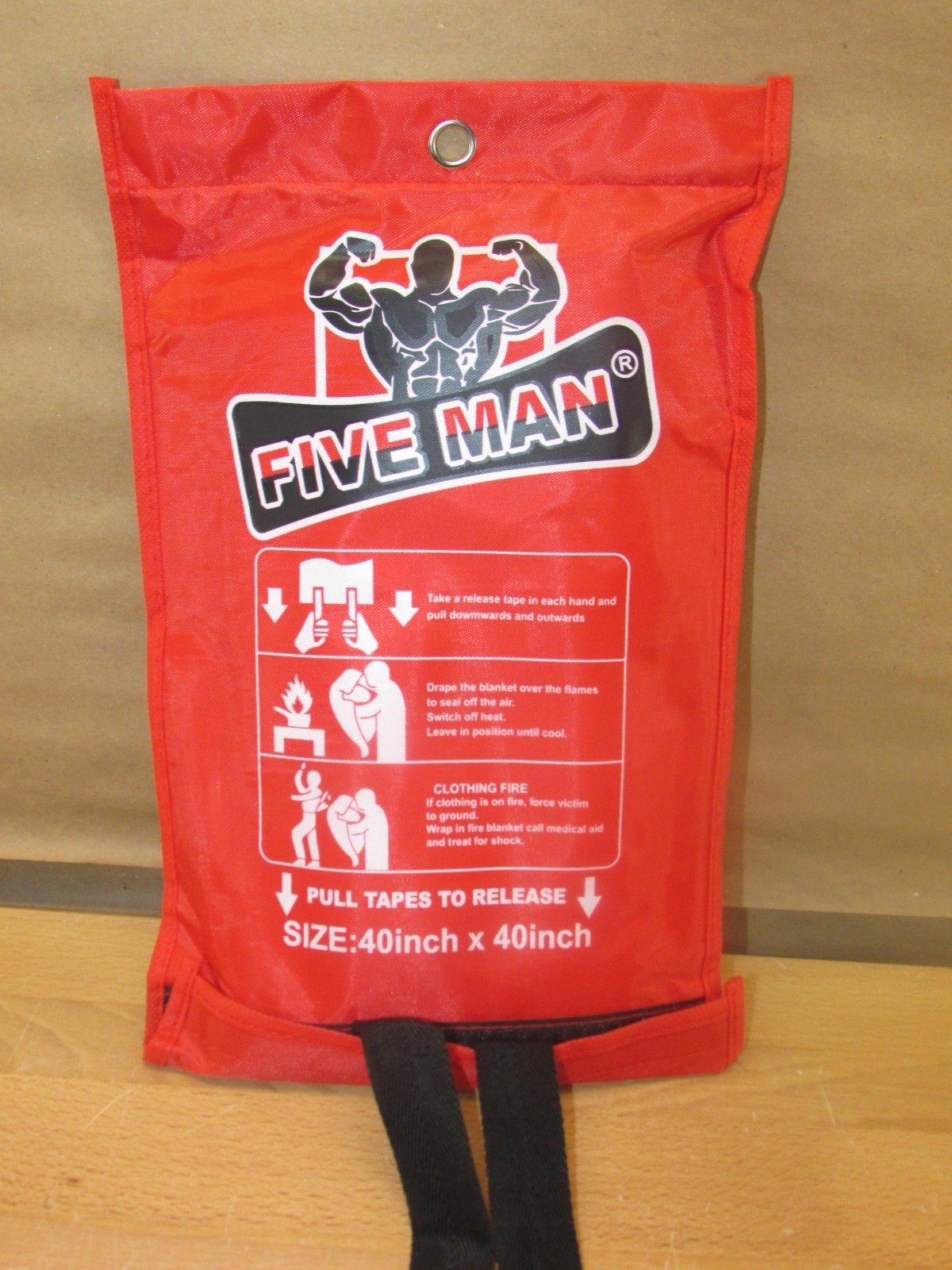 Emergency Fire Blanket 2 Pack 40” x 40” Fiberglass without gloves – FIRE MAN