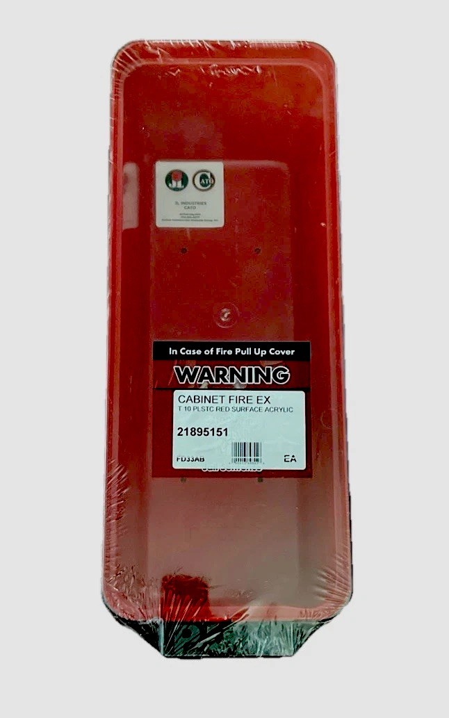 Cato FD33AD Red Plastic Fire Extinguisher Cabinet W/Lid For 10 Lb Tank Weight