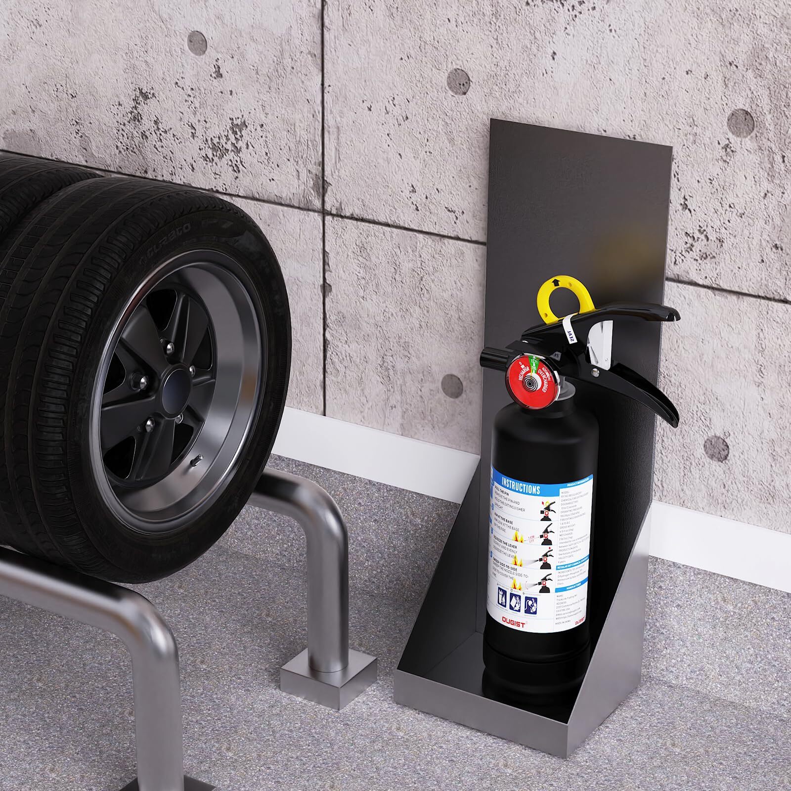 Ougist ABC Dry Powder Fire Extinguisher, 2.5 lb – 1-A:10-B:C Rated, Fire Extingu