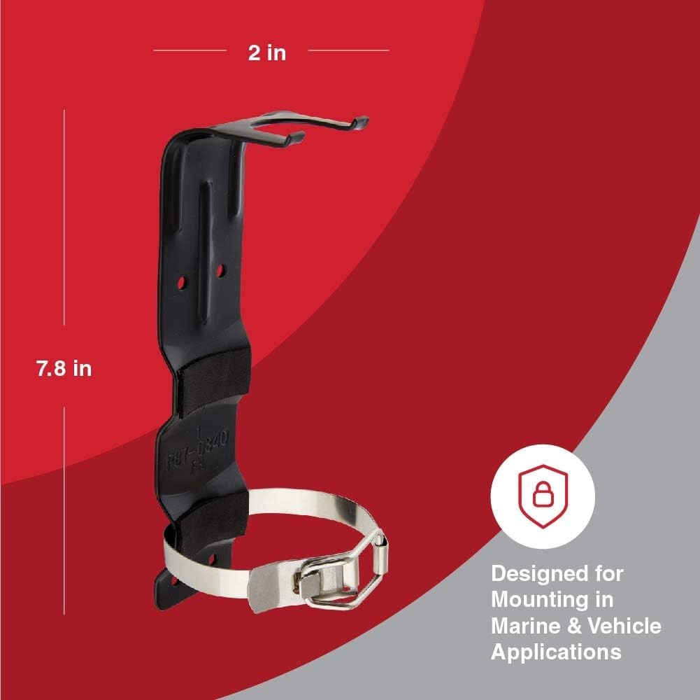 First Alert BRACKET2 Replacement Fire Extinguisher Bracket,Black