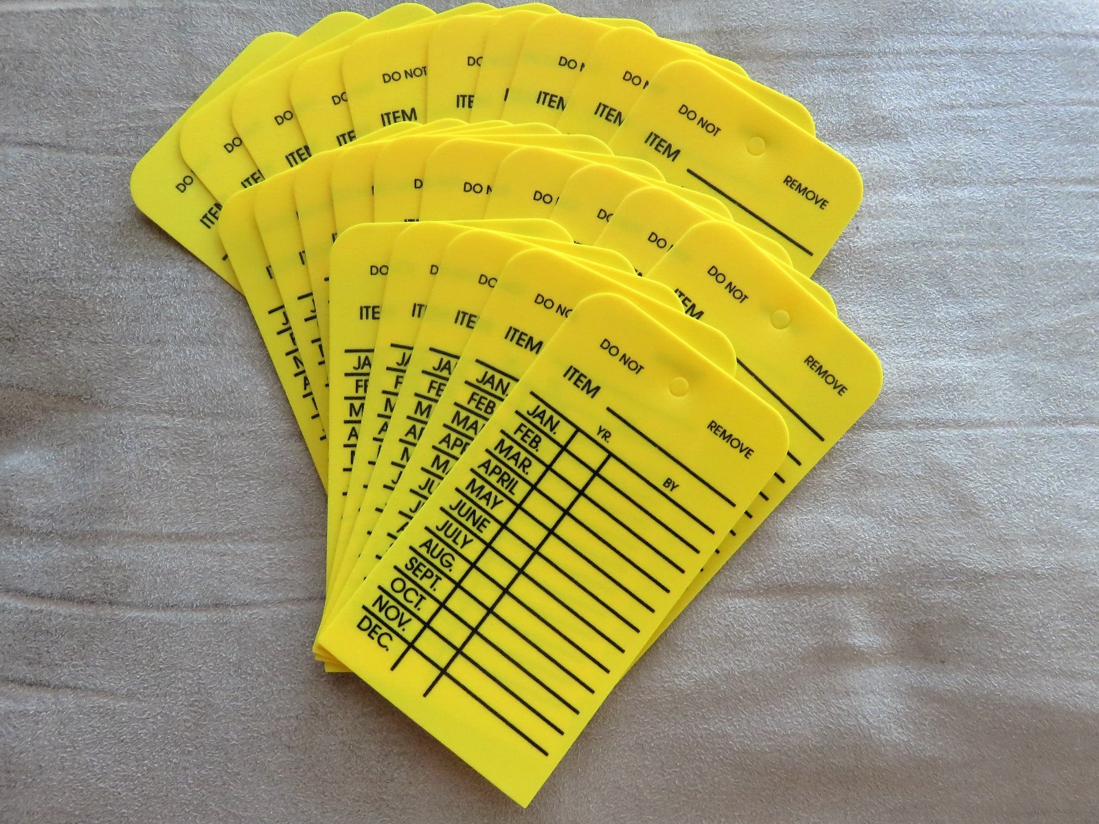 25-4 1/4″ X 2 1/2″ MONTHLY INSPECTION TAGS Fire Extinguisher INDOOR/OUTDOOR USE