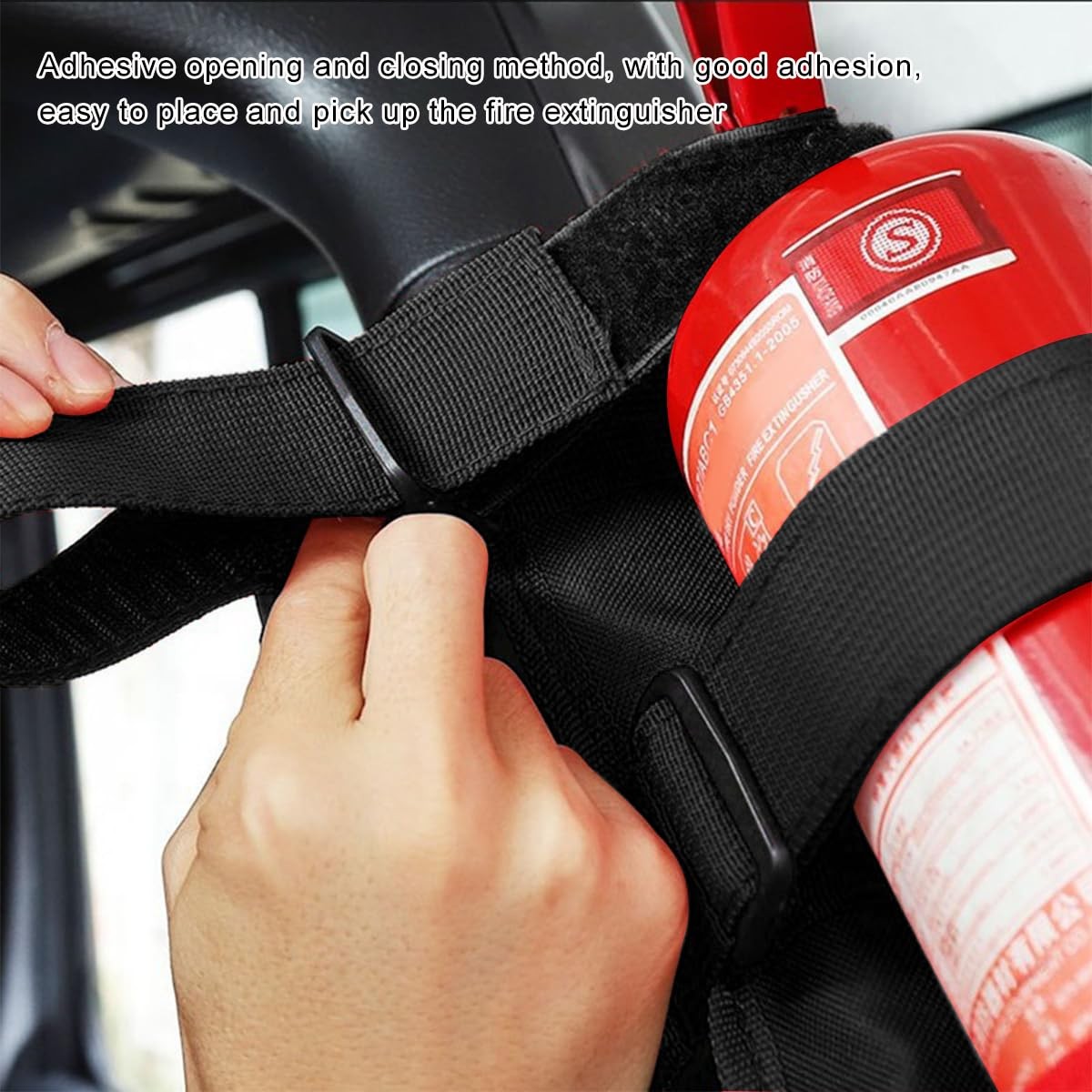 Adjustable Fire Extinguisher Holder Roll Bar Strap Bracket Mount with U Bolt