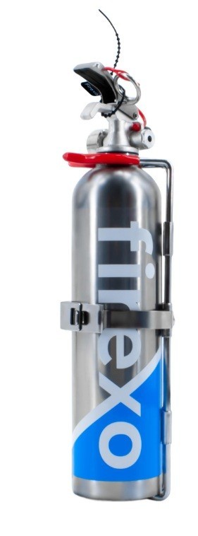 FIREXO Small Stainless Steel All Fires Fire Extinguisher Dry Powder Race Car Lot