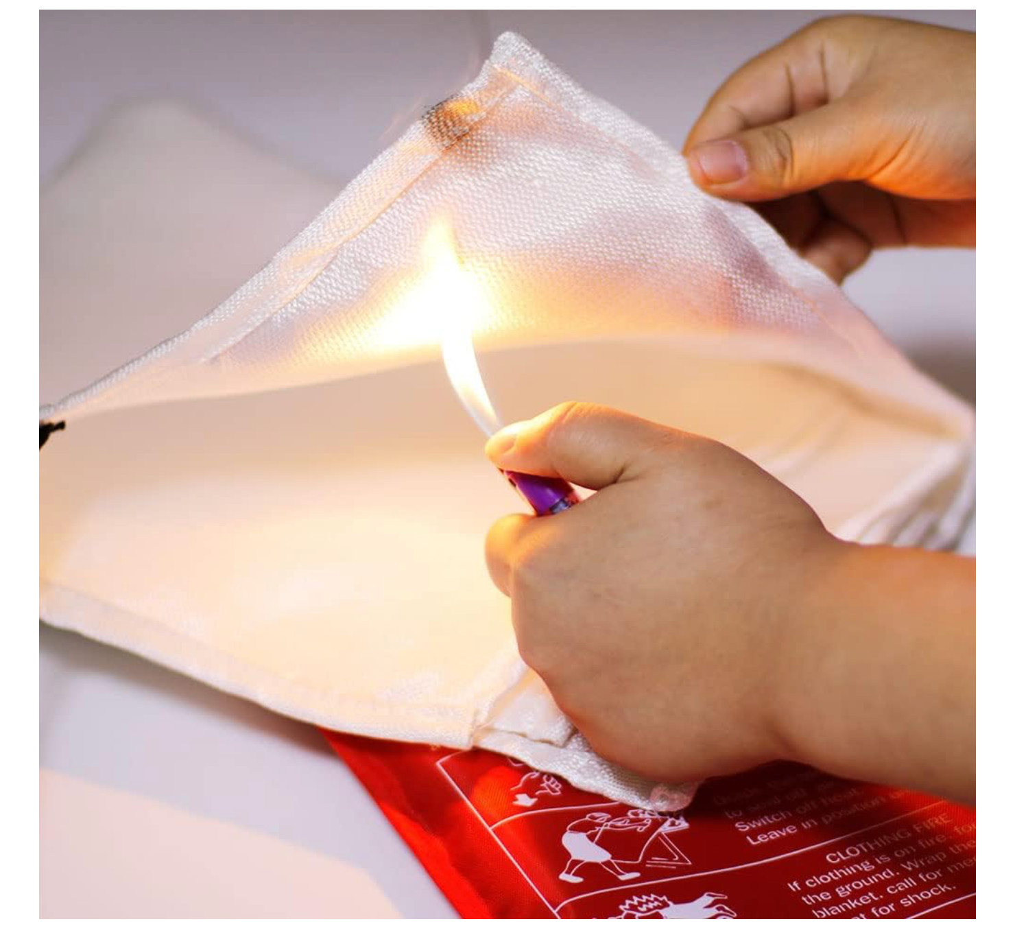 Fire Blanket Emergency Suppression Flame Retardant 2 Pack (39.3X 39.3 inch)