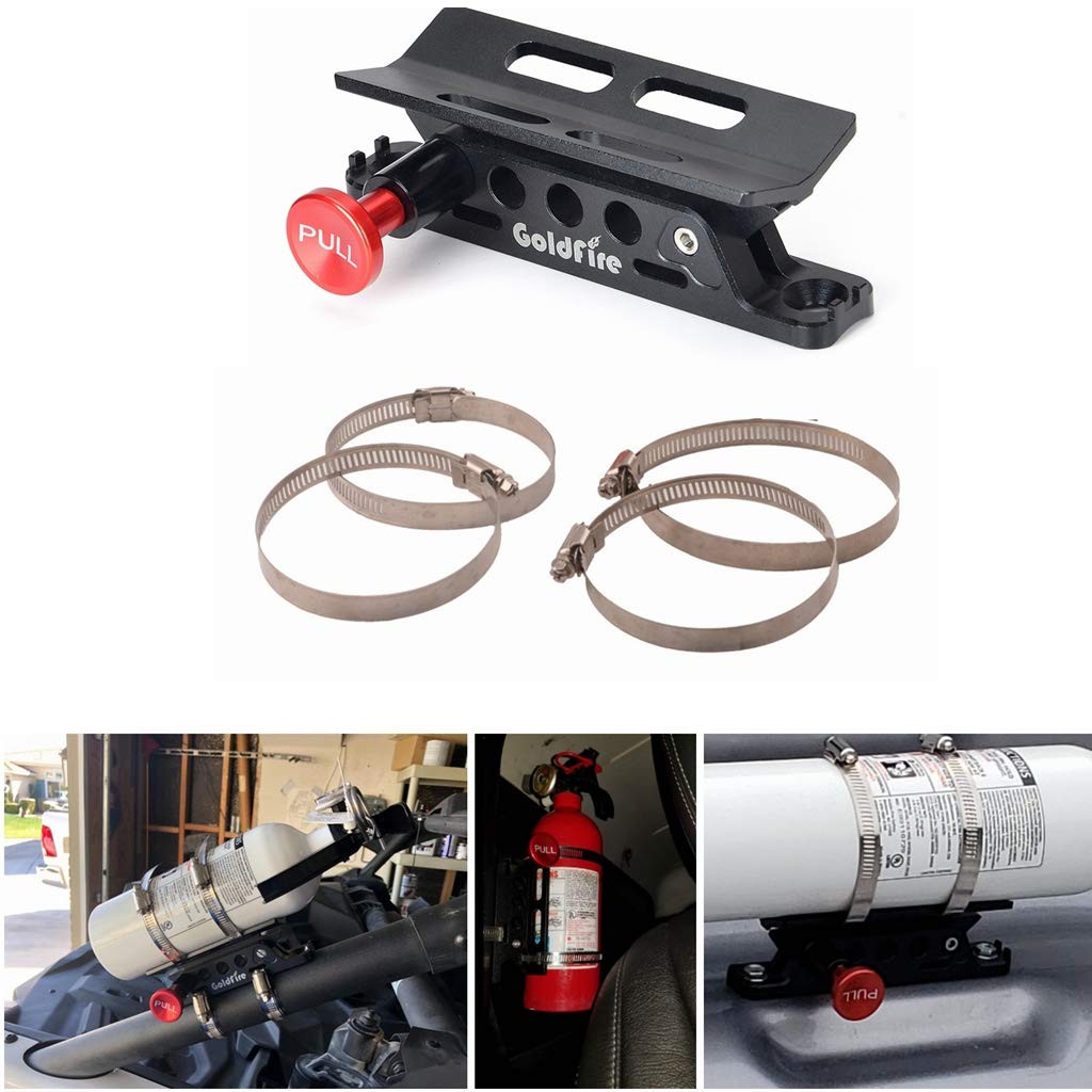 Quick Release Fire Extinguisher Mount Bracket Holder Aluminum Roll Bar Black