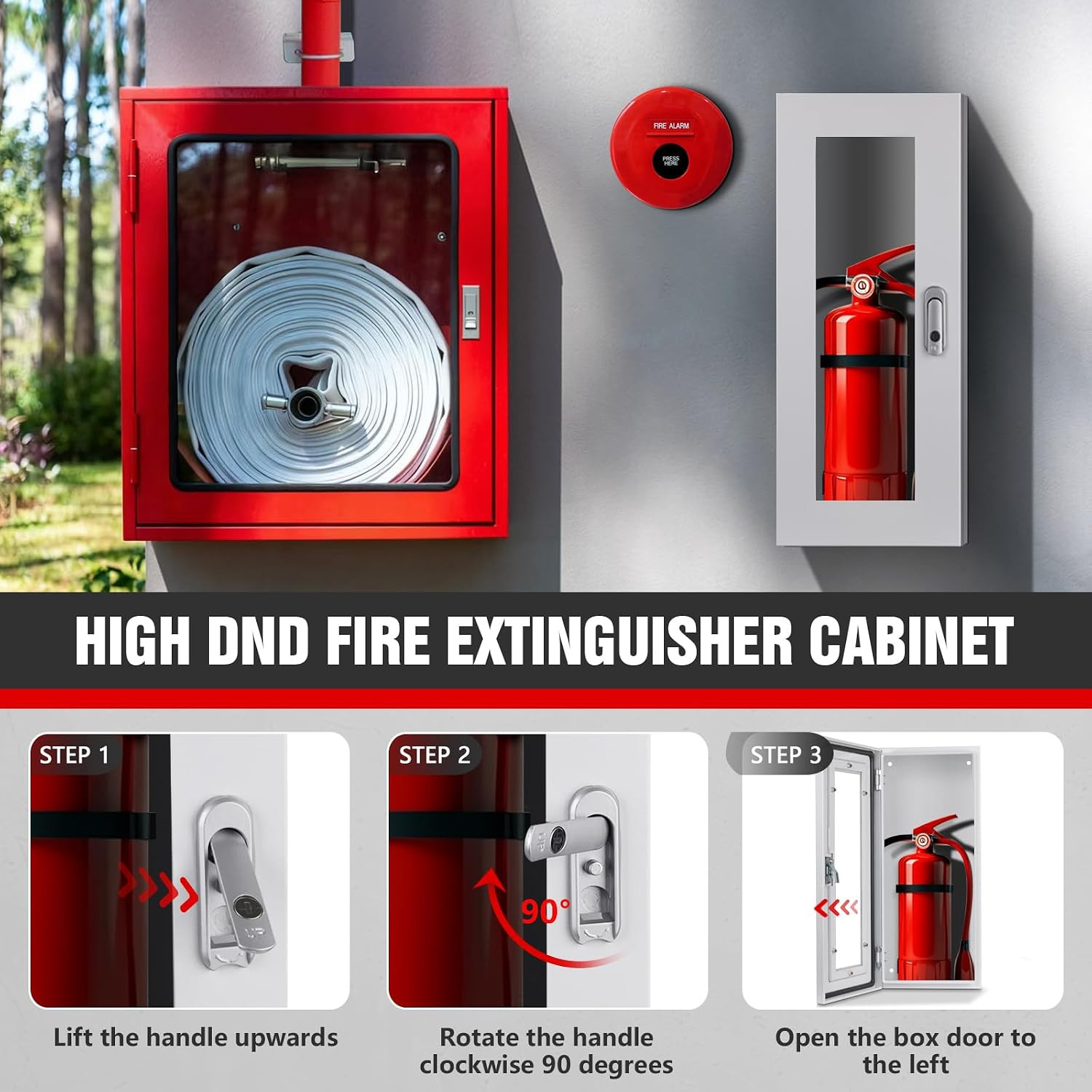 Fire Extinguisher Cabinet Wall and Surface Mount for 5-12 Pounds Extinguisher, 2