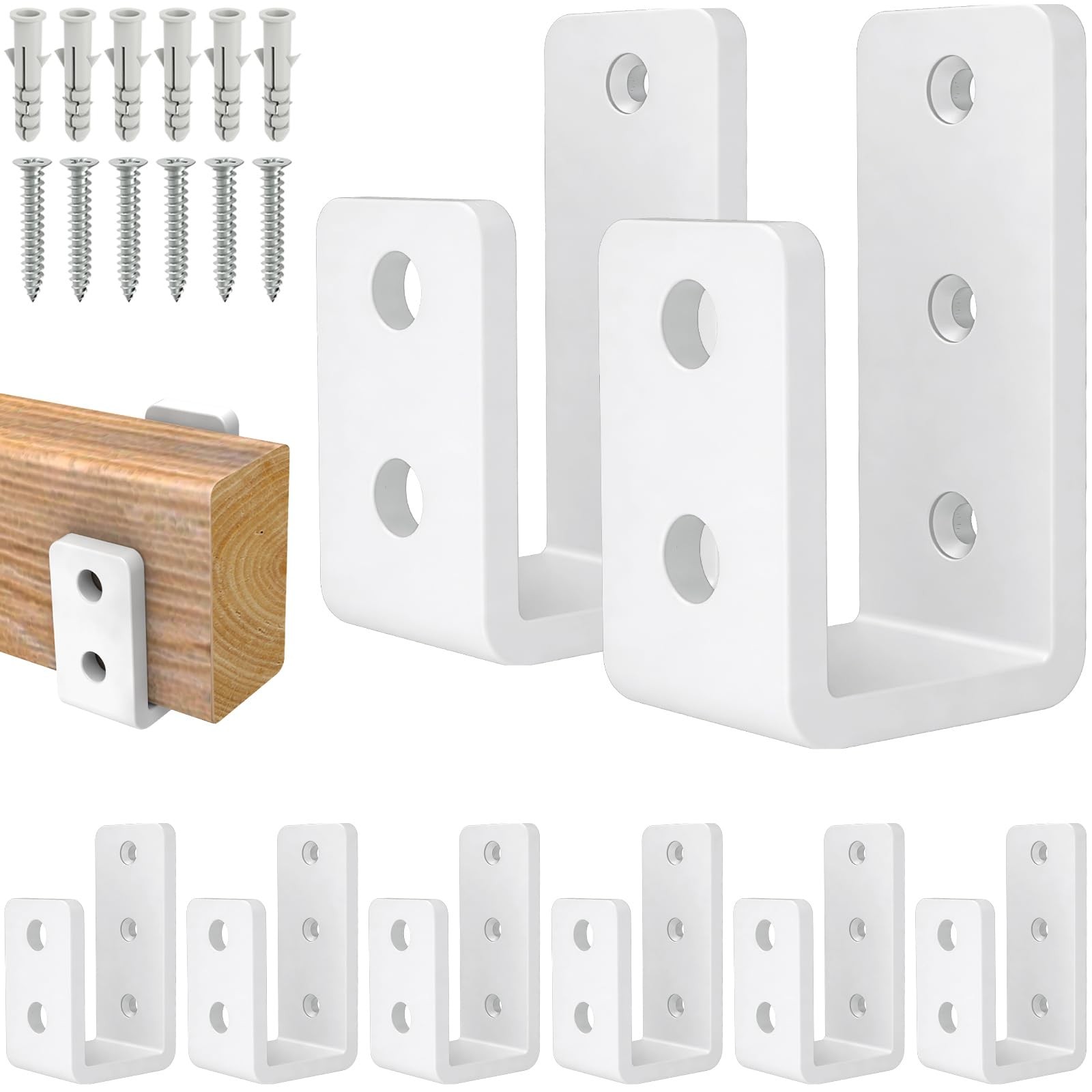 2×4 Door Barricade Brackets 1/4″ Thick Heavy-Duty Steel (8pcs) – Secure Home
