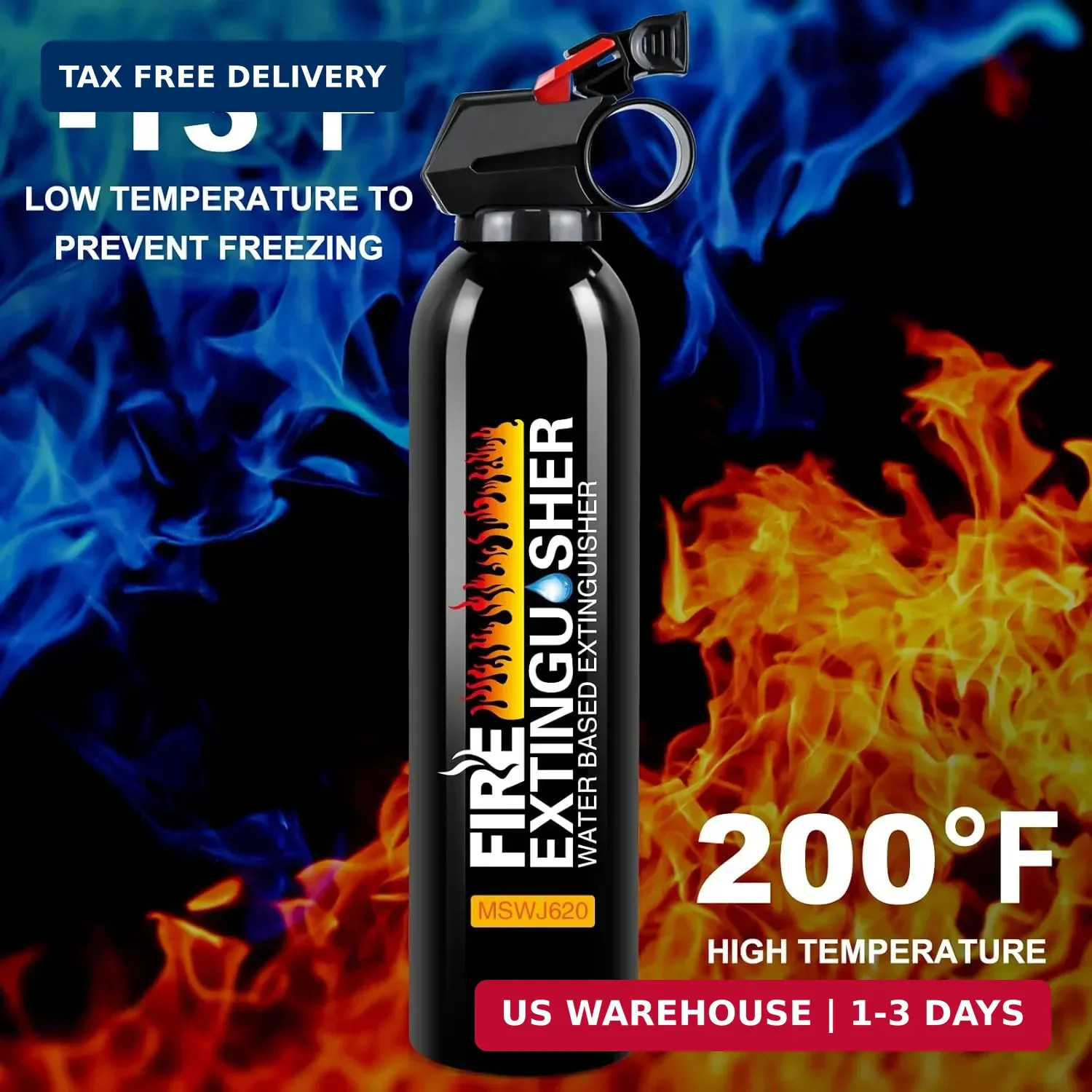 6Pack Fire Extinguisher for Home – 8 in 1 Portable A, B, C, K Fire Extinguishers
