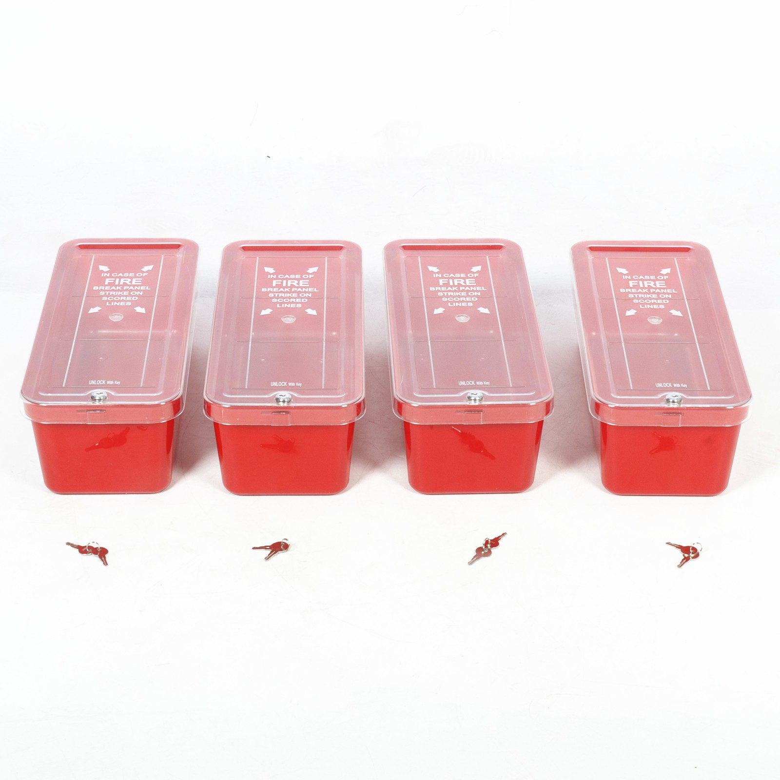 Fire Extinguisher Cabinets Box Red Plastic ABS Cover Case for 5LB 4pcs/Pack