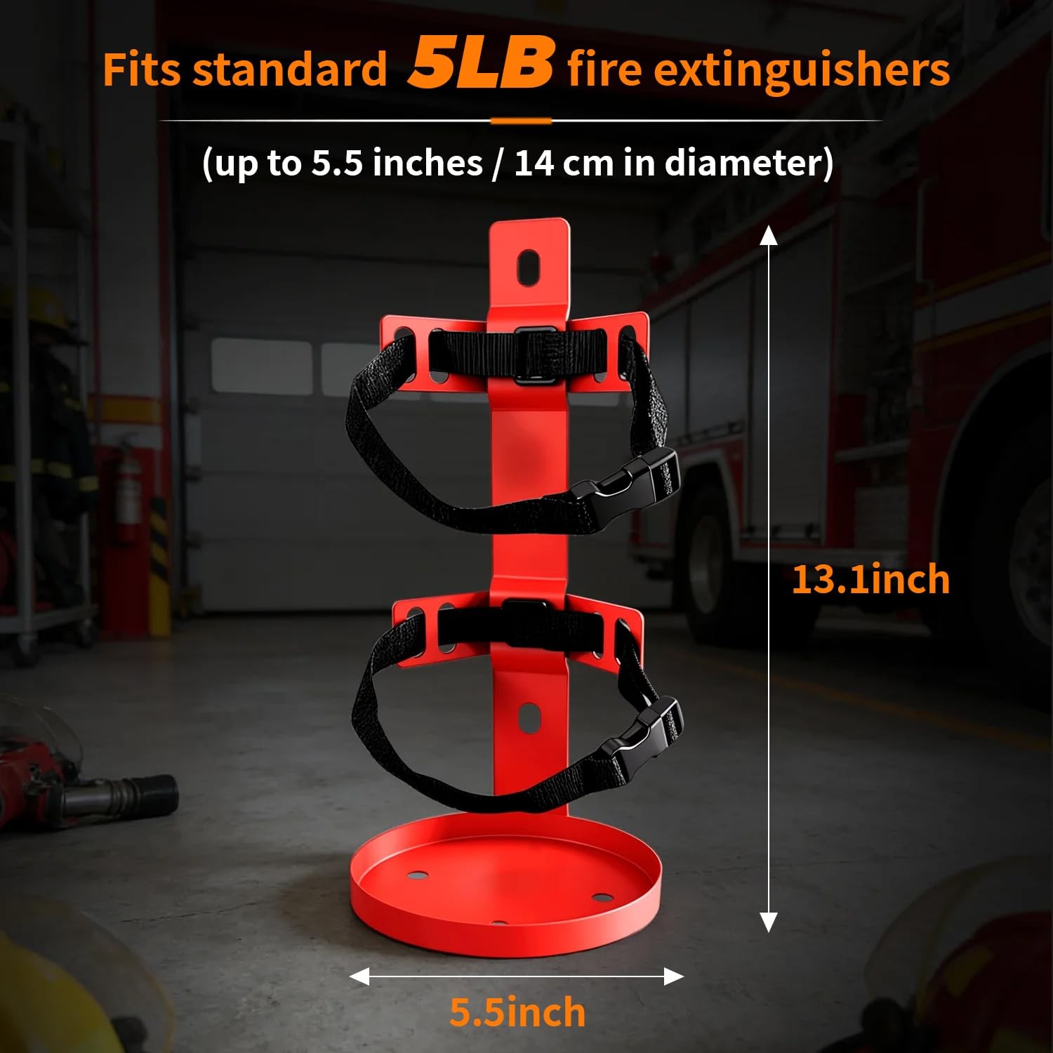 1 PCS Heavy Duty Quick Release Metal Fire Extinguisher Wall Mount Fits 5 LB