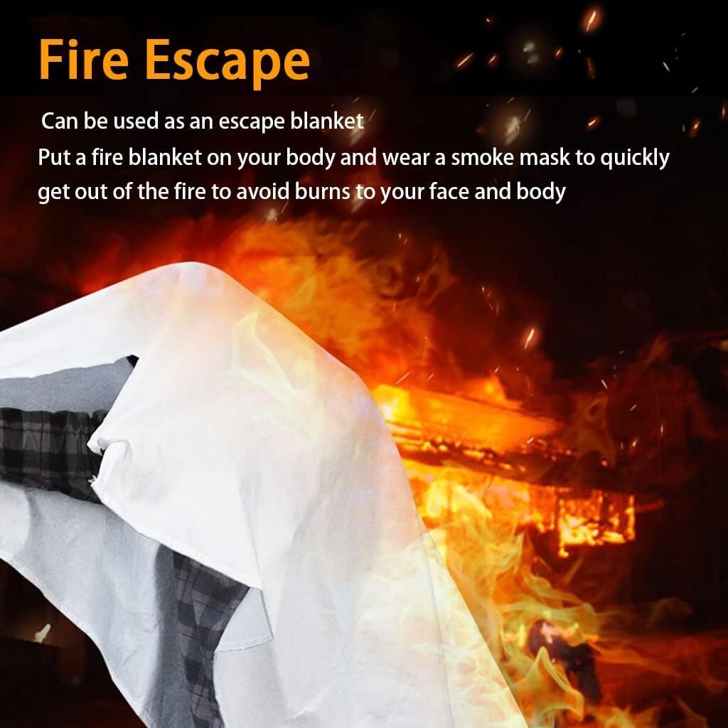 2Pcs Large Fire Blanket Fireproof Kitchen Caravan Emergency Safety Quick Release