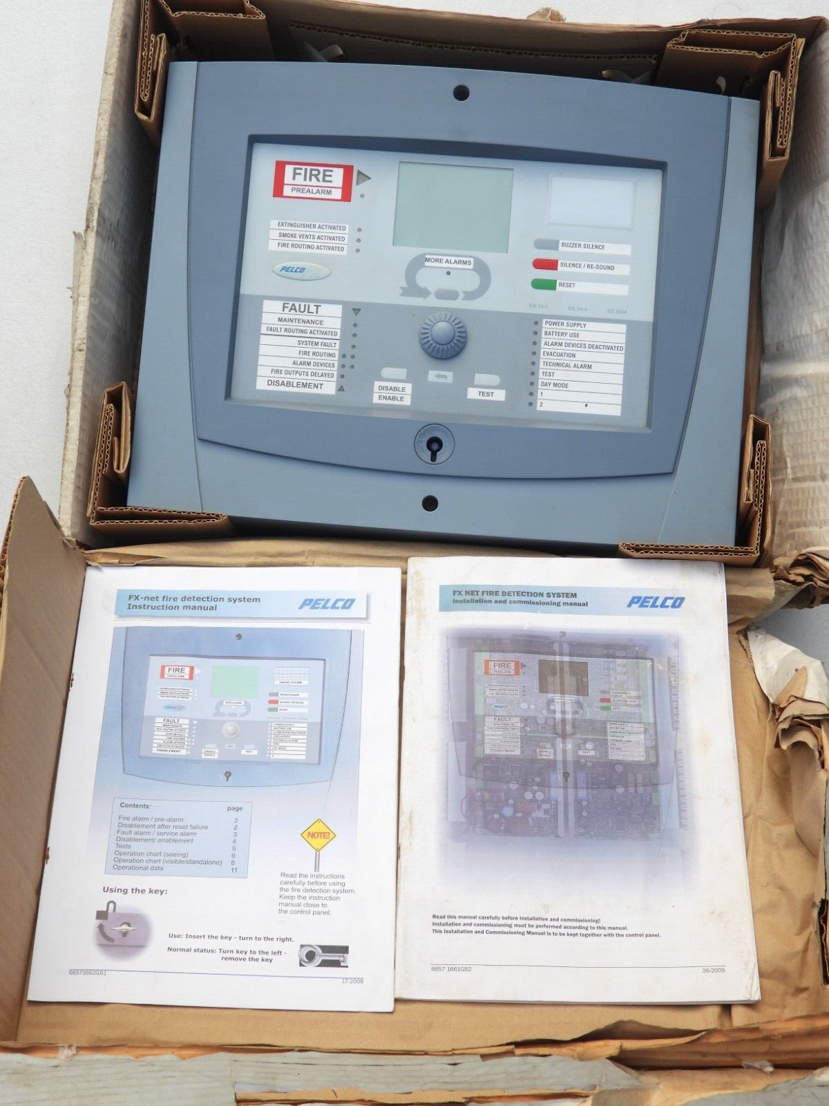 NOS NEW PELCO FX FIRE PREALARM DETECTION EXTINGUISHER SS3654 SYSTEM PANEL