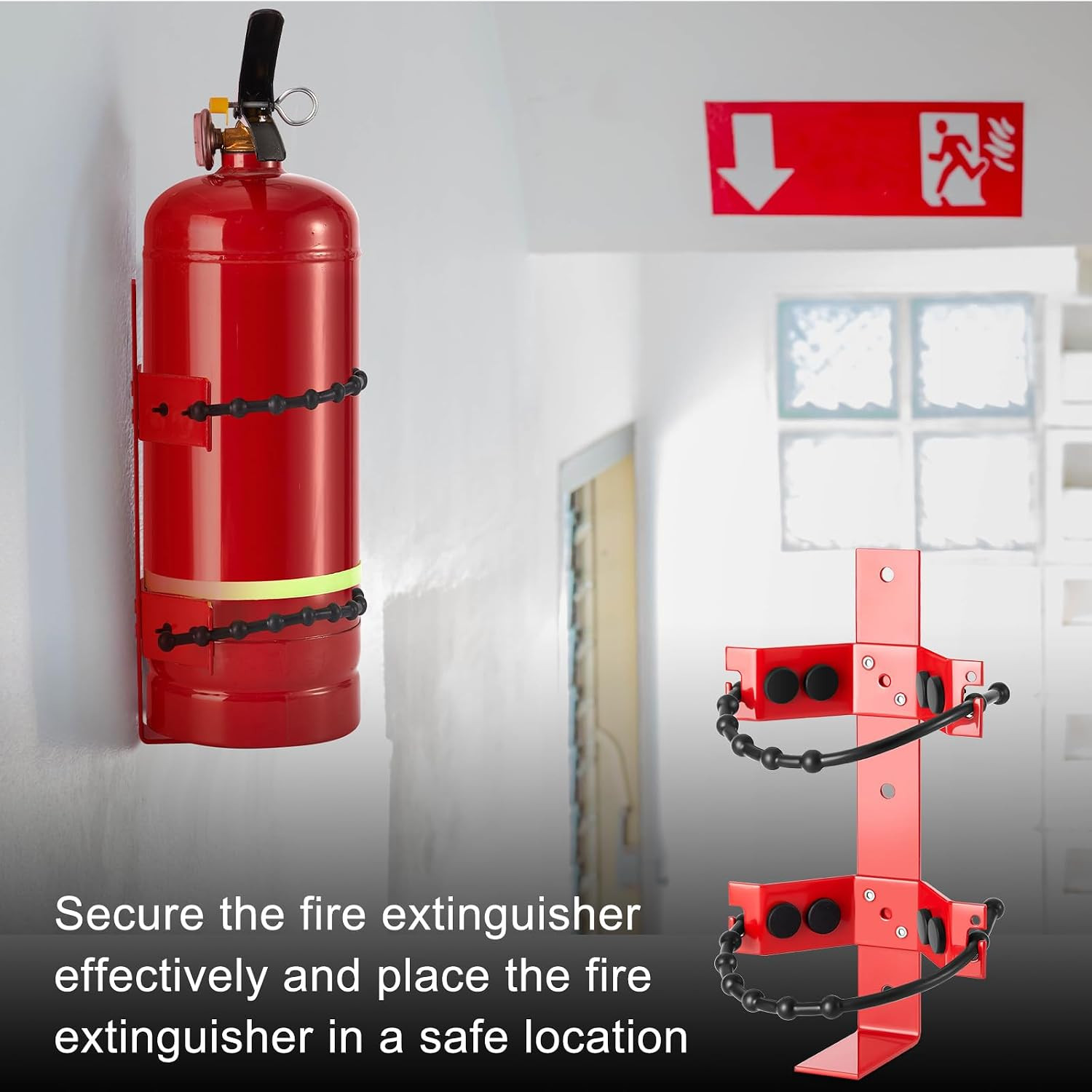 Adjustable Fire Extinguisher Mount Bracket – Heavy-Duty, Easy Install, 2 Pcs