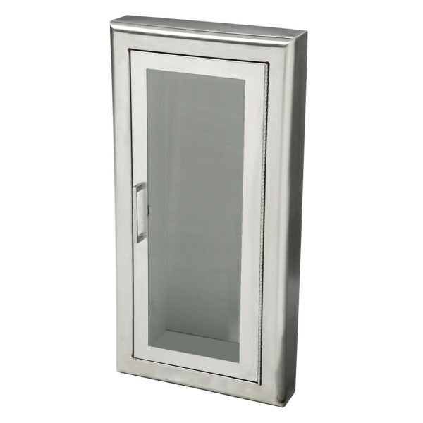 JL Stainless Steel 2037G17 Semi-Recessed 20 lbs. Fire Extinguisher Cabinet