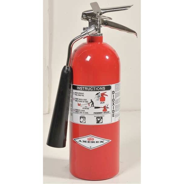 Amerex 27774 Fire Extinguisher, 5 Lb Capacity, Class Bc , Ul Rating5b:C ,