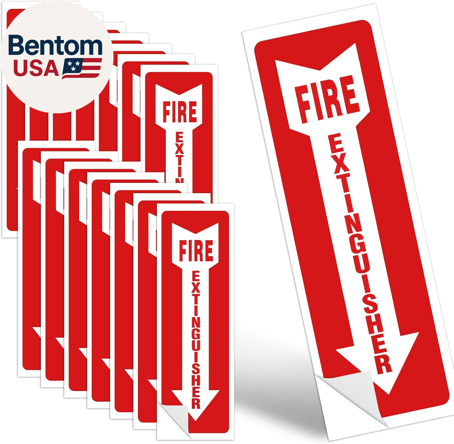 Fire Extinguisher Signs, 15 Pack 4X12 Inch Fire Extinguisher Signs for Home Busi