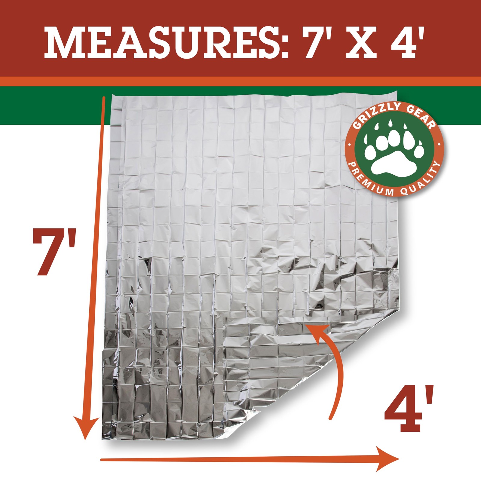 Emergency Mylar Thermal Blankets (4 Pack) Survival Kit Camping Blanket-Hiking…