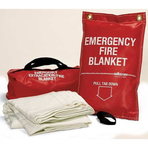 Sellstrom S97450 Fire Blanket And Pouch, Fiberglass