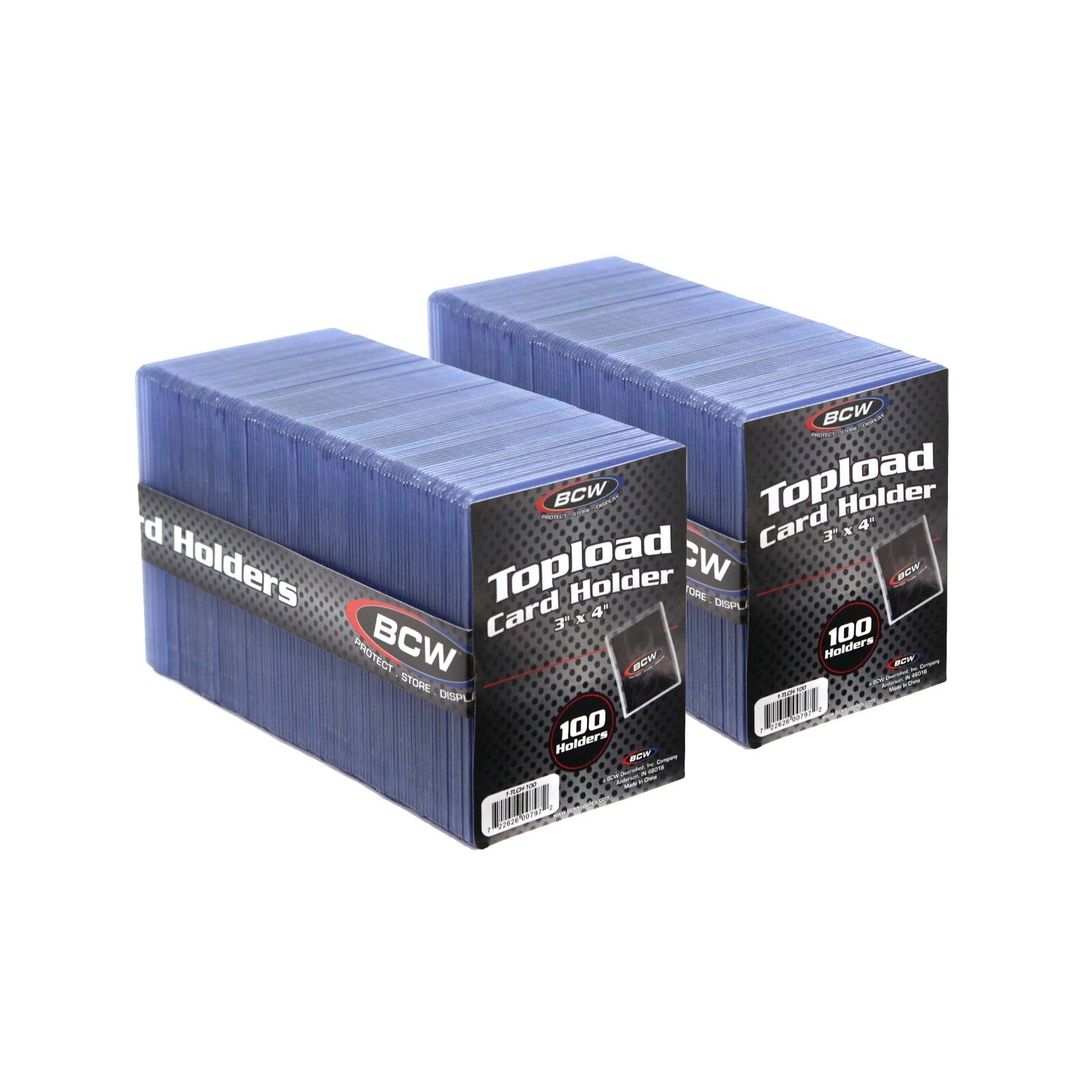 Trading Card Sleeves Hard Plastic Topload Clear Case Holder 200 Baseball Cards