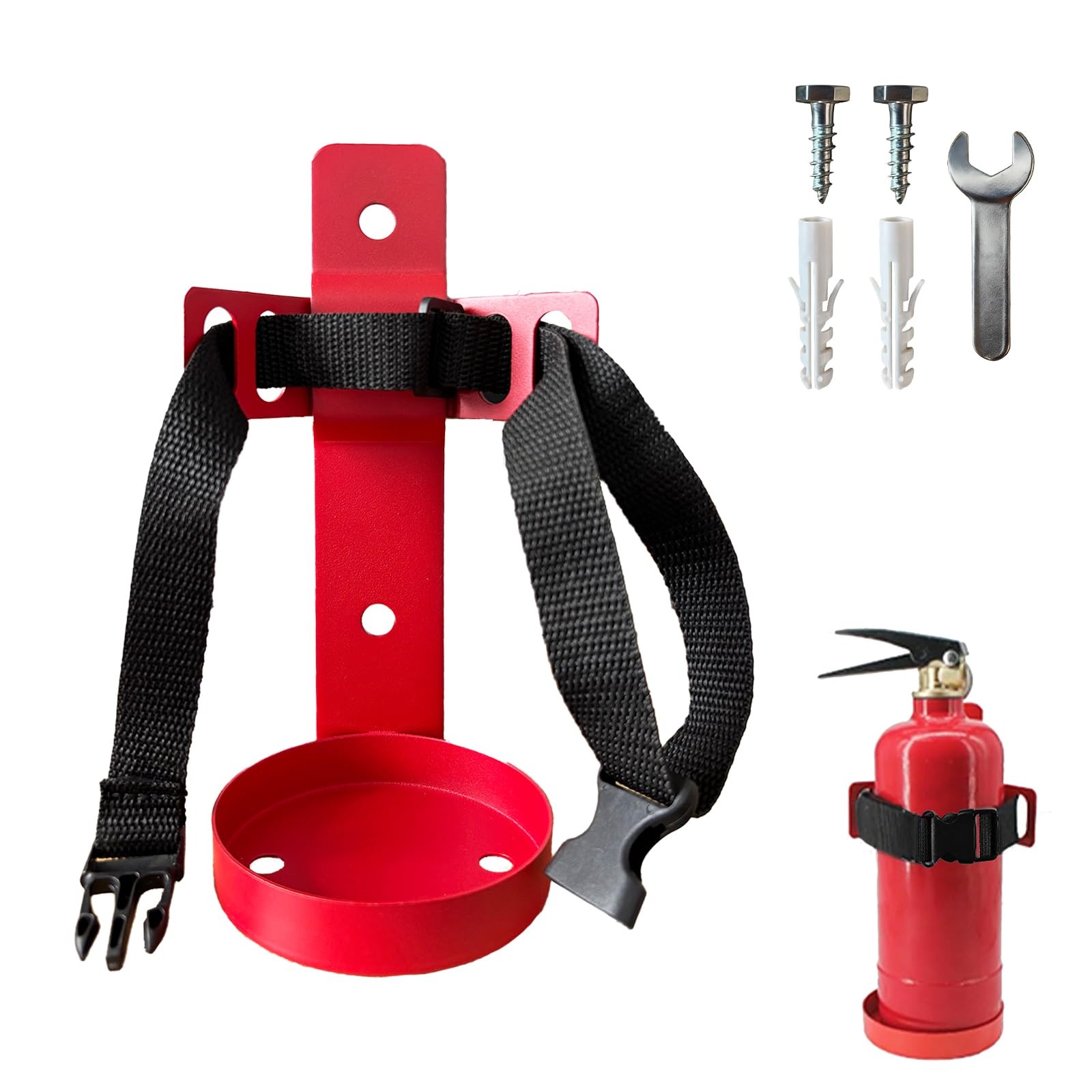Fire Extinguisher Mount,Wall Mounted Fire Extinguisher Bracket,Compatible wit…