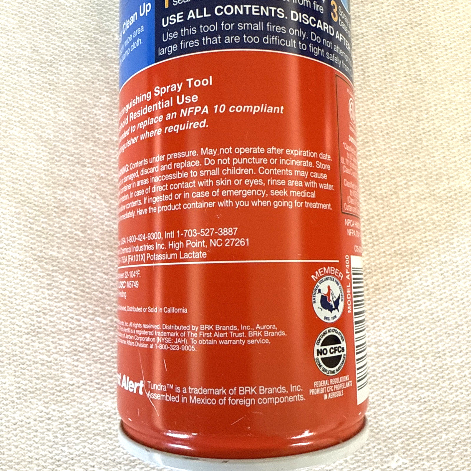 Fire Extinguisher EZ Fire Spray Stops Fires Fast Safe & Easy Clean-up 14 fl oz