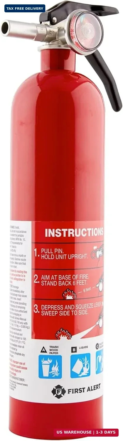 First Alert Home1-2, Standard Home Fire Extinguisher, Red, 2PACK