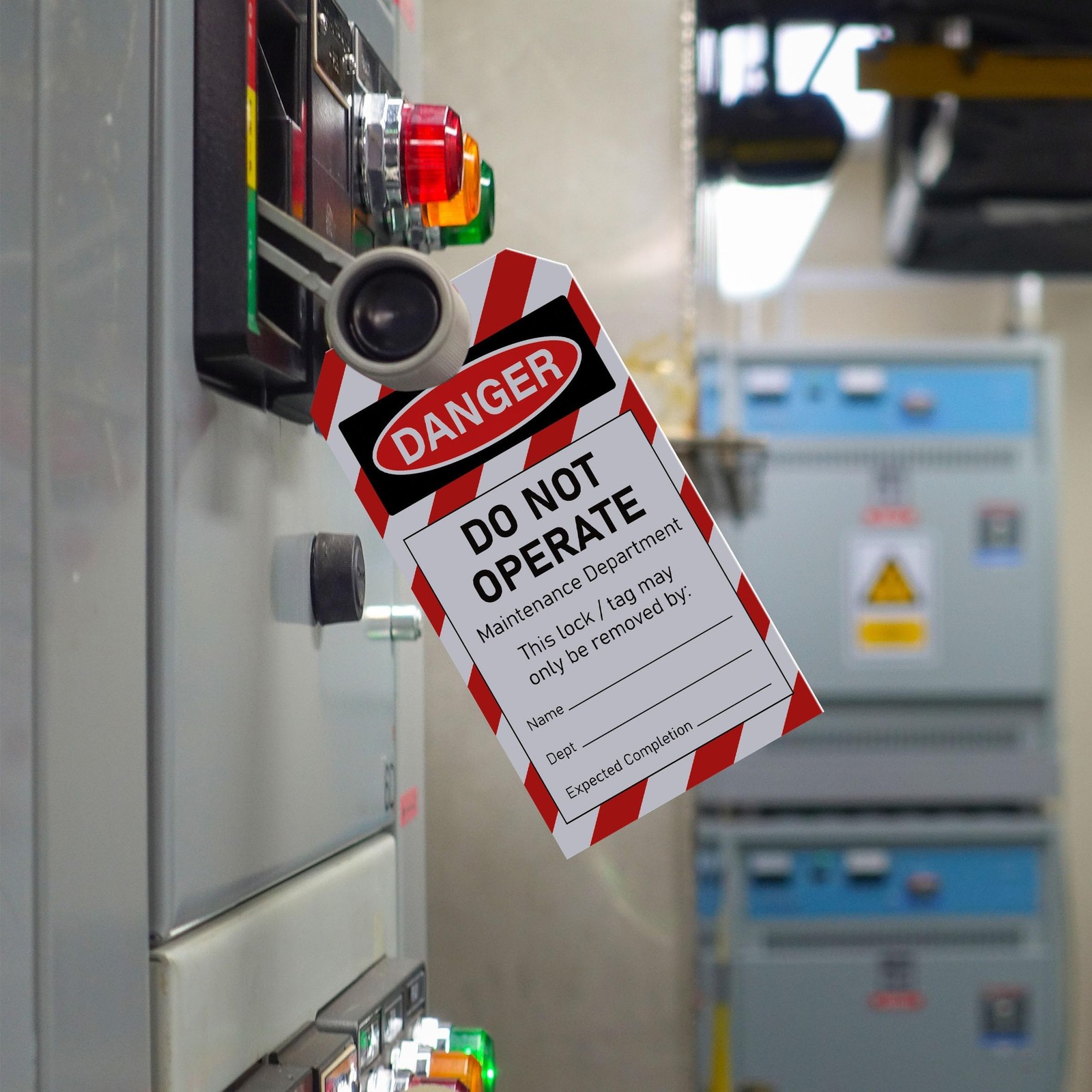 50PCS Lockout Tagout Tags Do Not Operate Equipment Labels with 50 Zip Ties OSHA