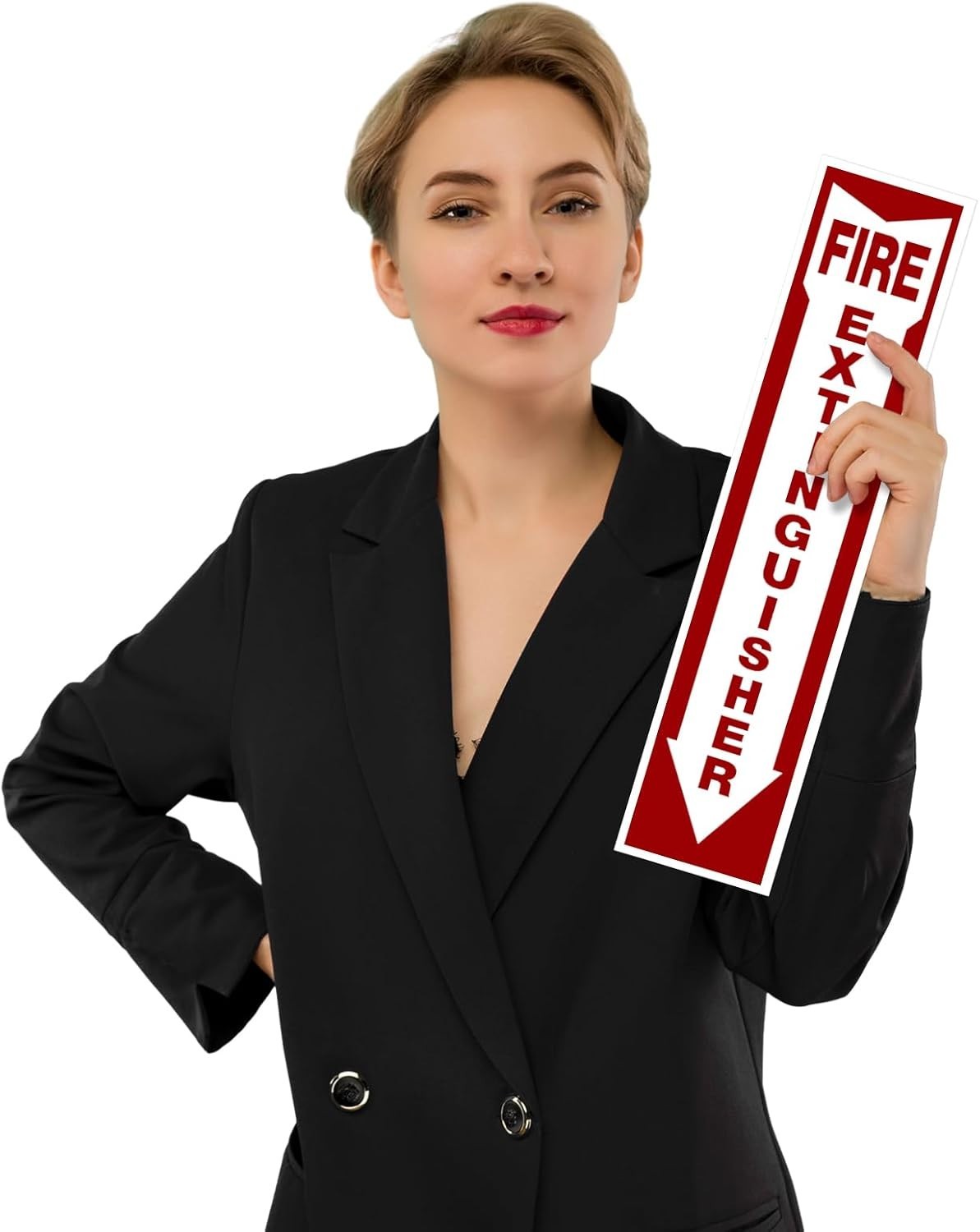 3 Pack Fire Extinguisher Stickers – Easy Application, Landscape Orientation