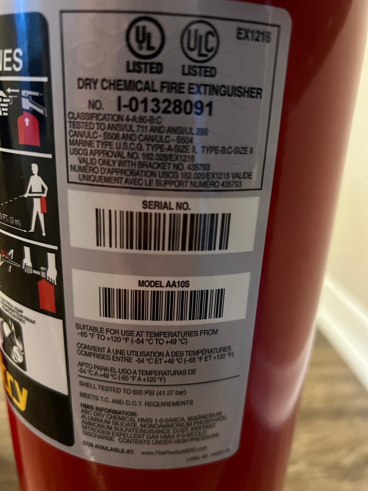 SENTRY | ABC FIRE EXTINGUISHER | CLASS AA10S