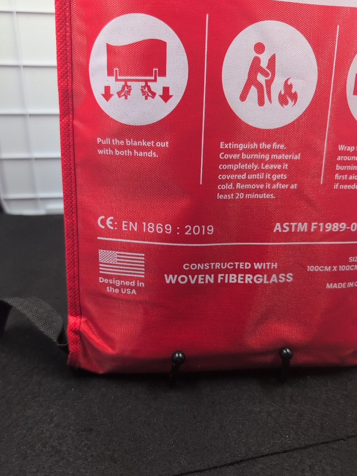 Prepared Hero Fire Blanket 39″×39″ Fiberglass Home Emergency Safety Blanket New