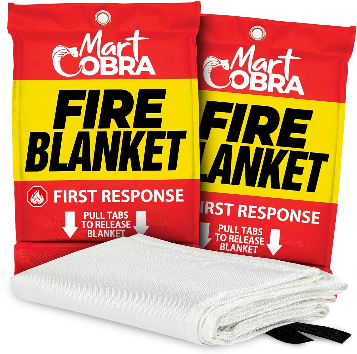 Fire Blanket 2-Pack – Emergency Fire Suppression for Home & Kitchen – 40″X40″ Fi